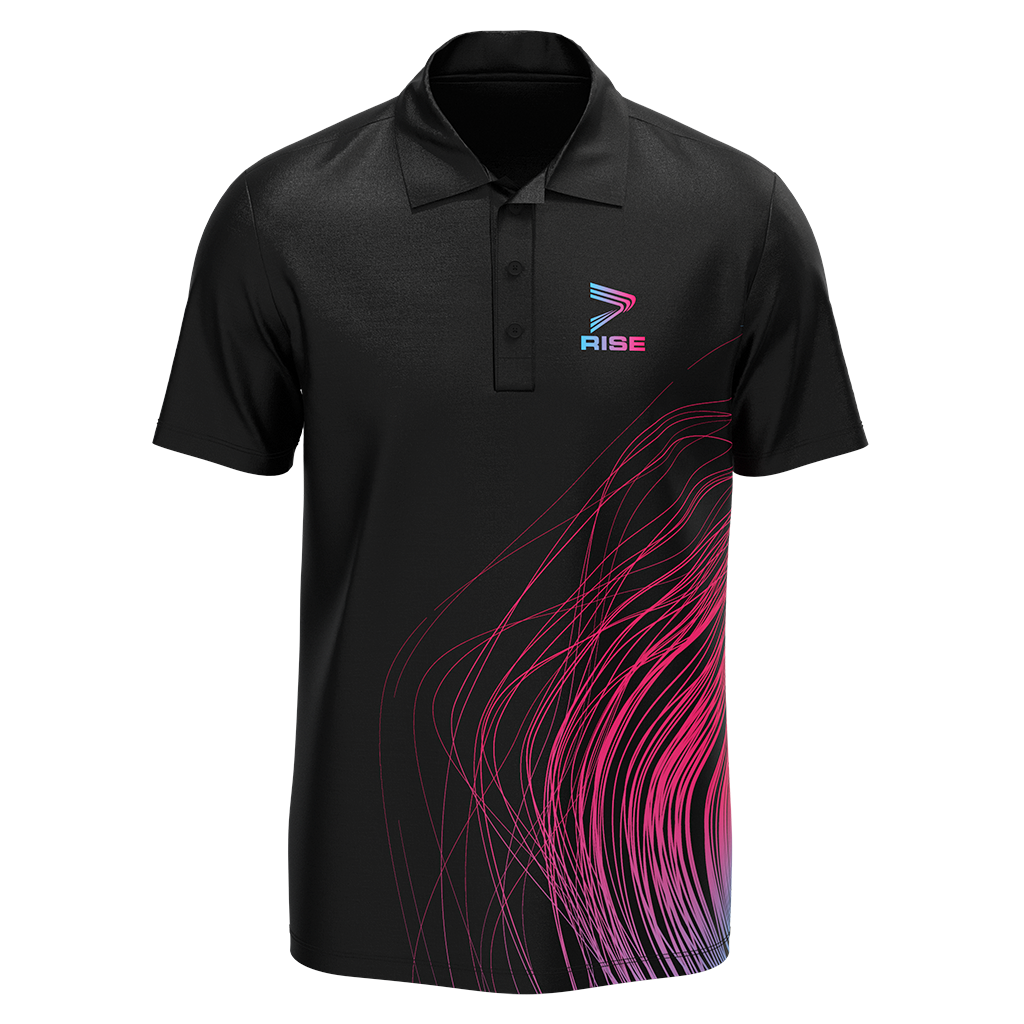 
                CUSTOM GRADIENT SUBLIMATED ATHLETIC POLO SHIRTS