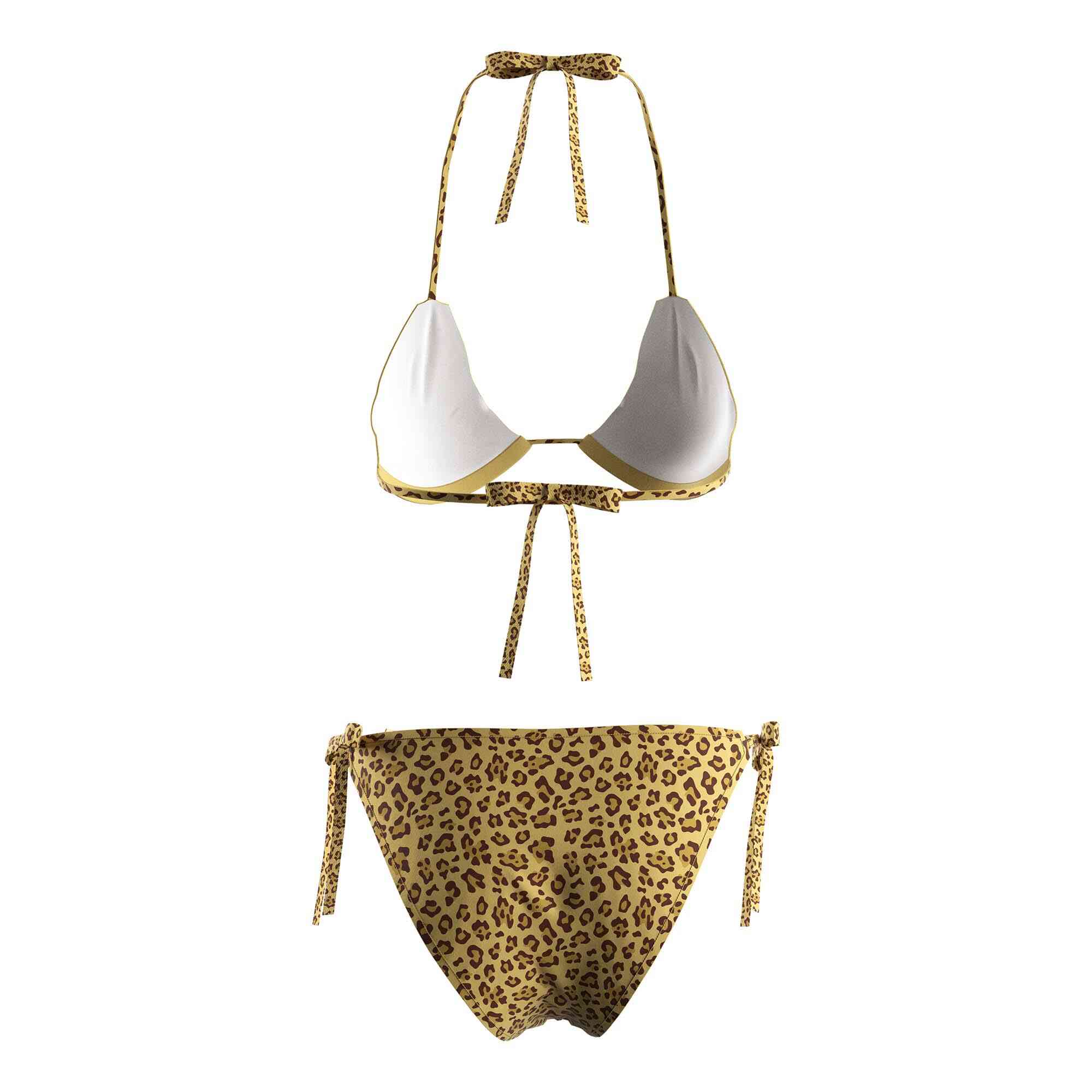 Wholesale Custom Leopard Adjustable String Bikini Rise Bikini Supplier