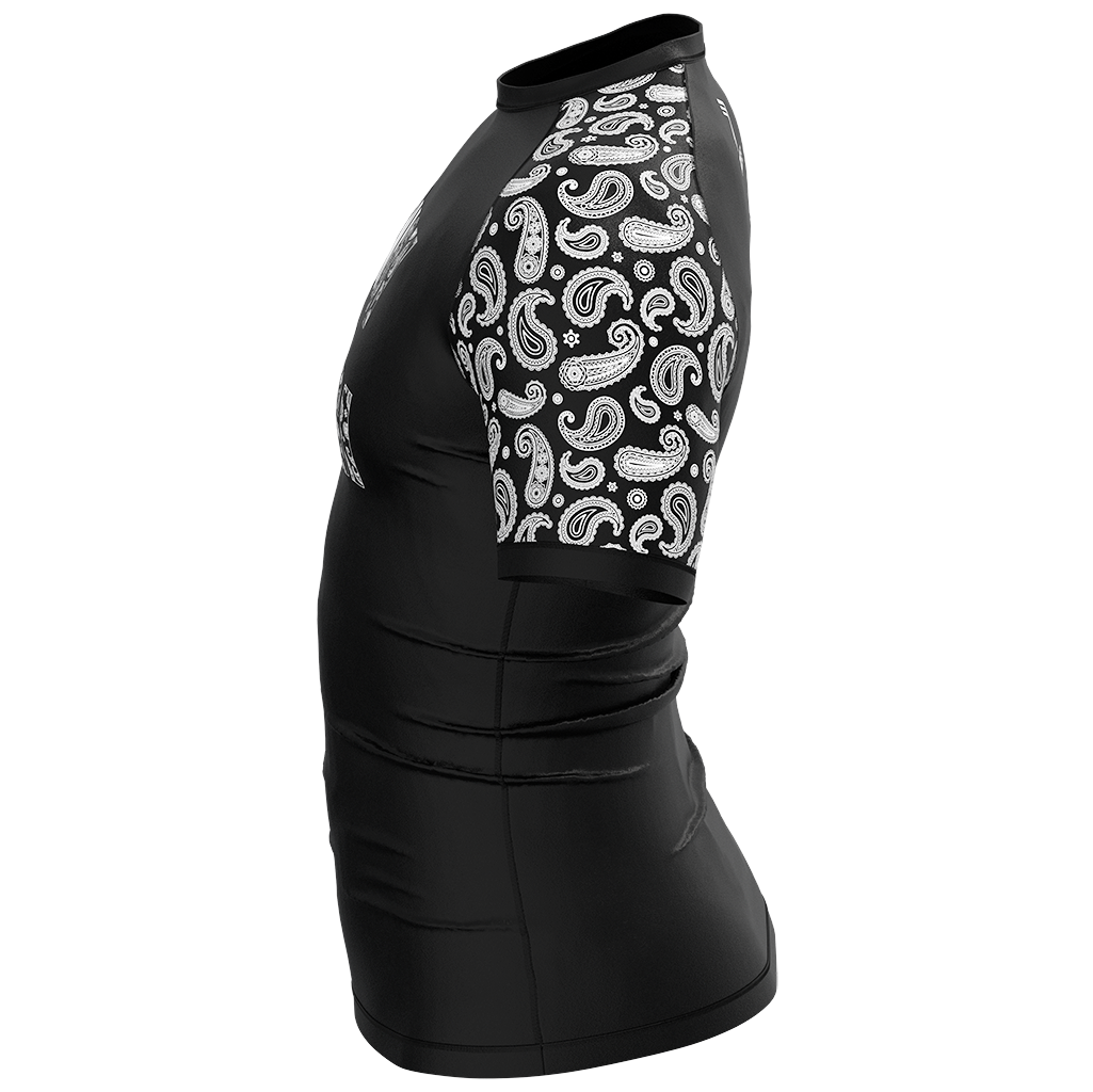 PAISLEY NO GI GRAPPLING SHORT SLEEVE RASH GUARD