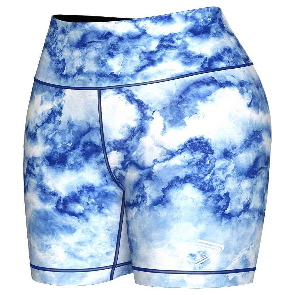 
                BLUE MARBLE WOMEN FIGHT TRANING SHORTS