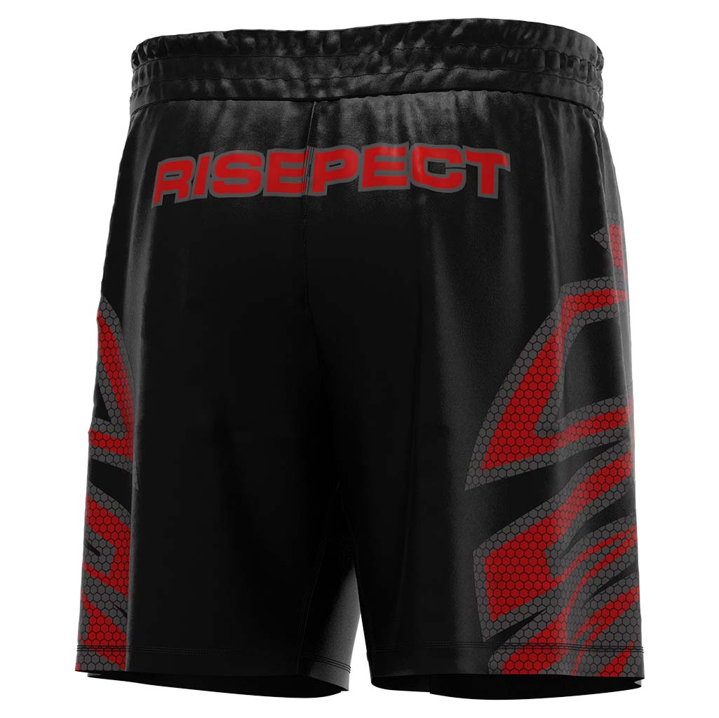 
                COMBAT TECH MMA BLACK AND RED MENS BEST BOARD FIGHT SHORTS