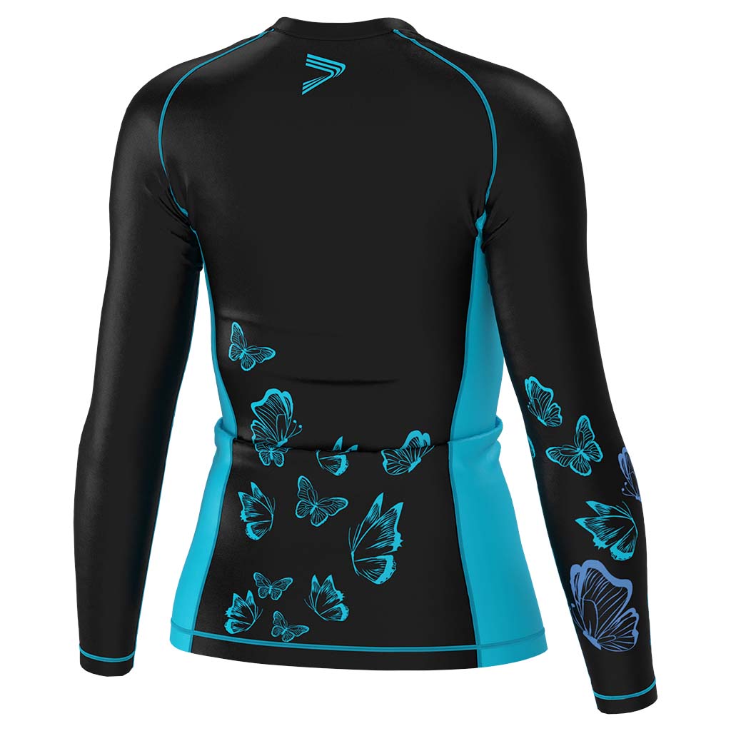 
                BUTTERFLY SUBLIMATED WOMENS LONG SLEEVE ACADEMY COMPRESSION SHIRT