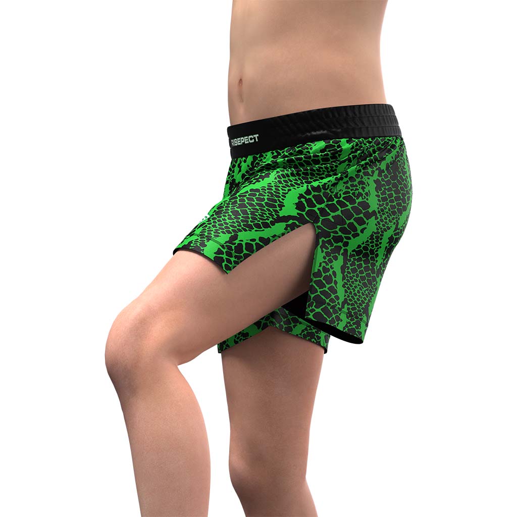 
                GREEN SNAKE MENS OP 4 WAY STRETCHY WITH LONG SLITS SHORTS