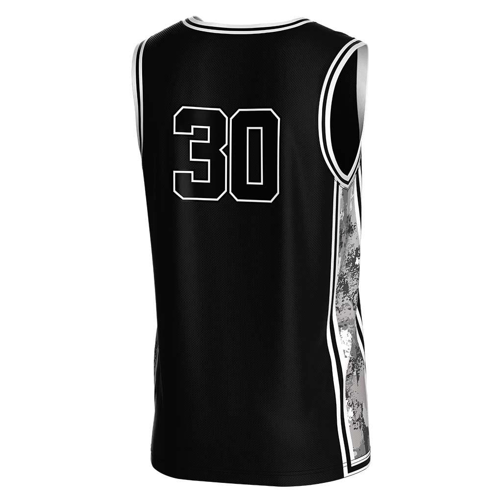 
                Designer black new sublimation best latest design custom logo reversible basketball uniform jersey