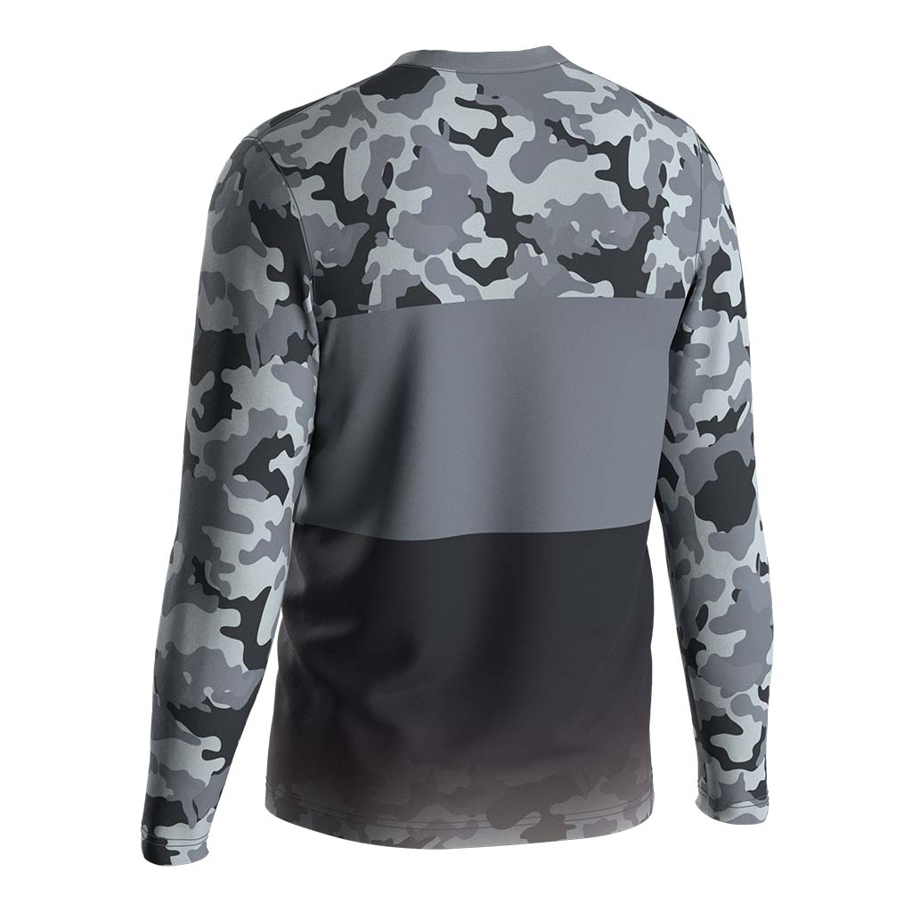 
                Grey camouflage long sleeves fishing shirt