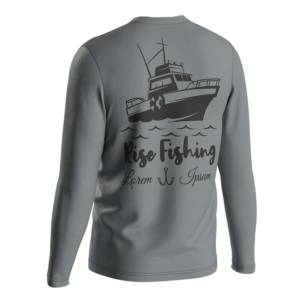 
                Grey boat long sleeves fishing shirt