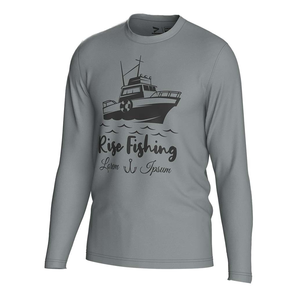 
                Grey boat long sleeves fishing shirt