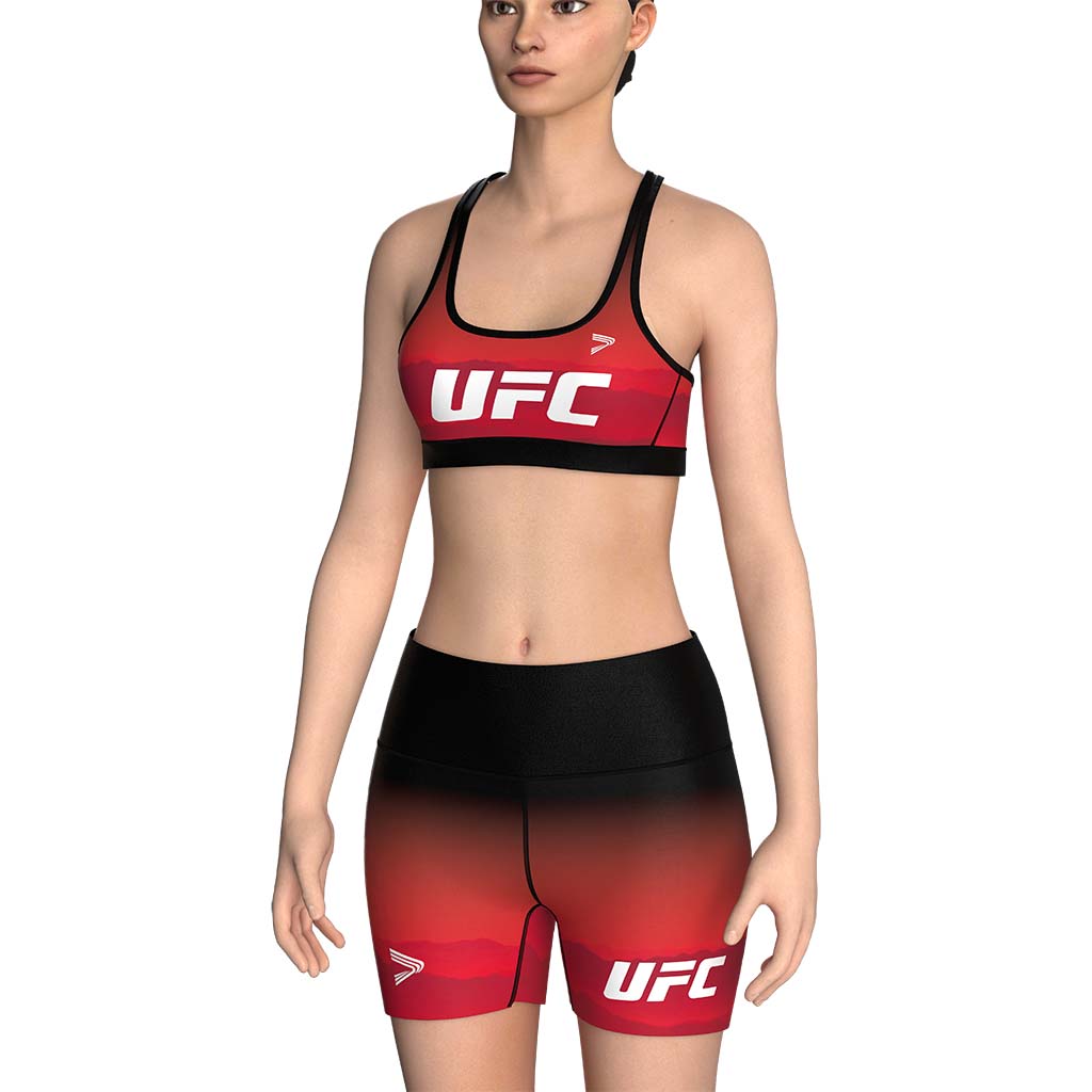 
                UFC Red Bra And Shorts