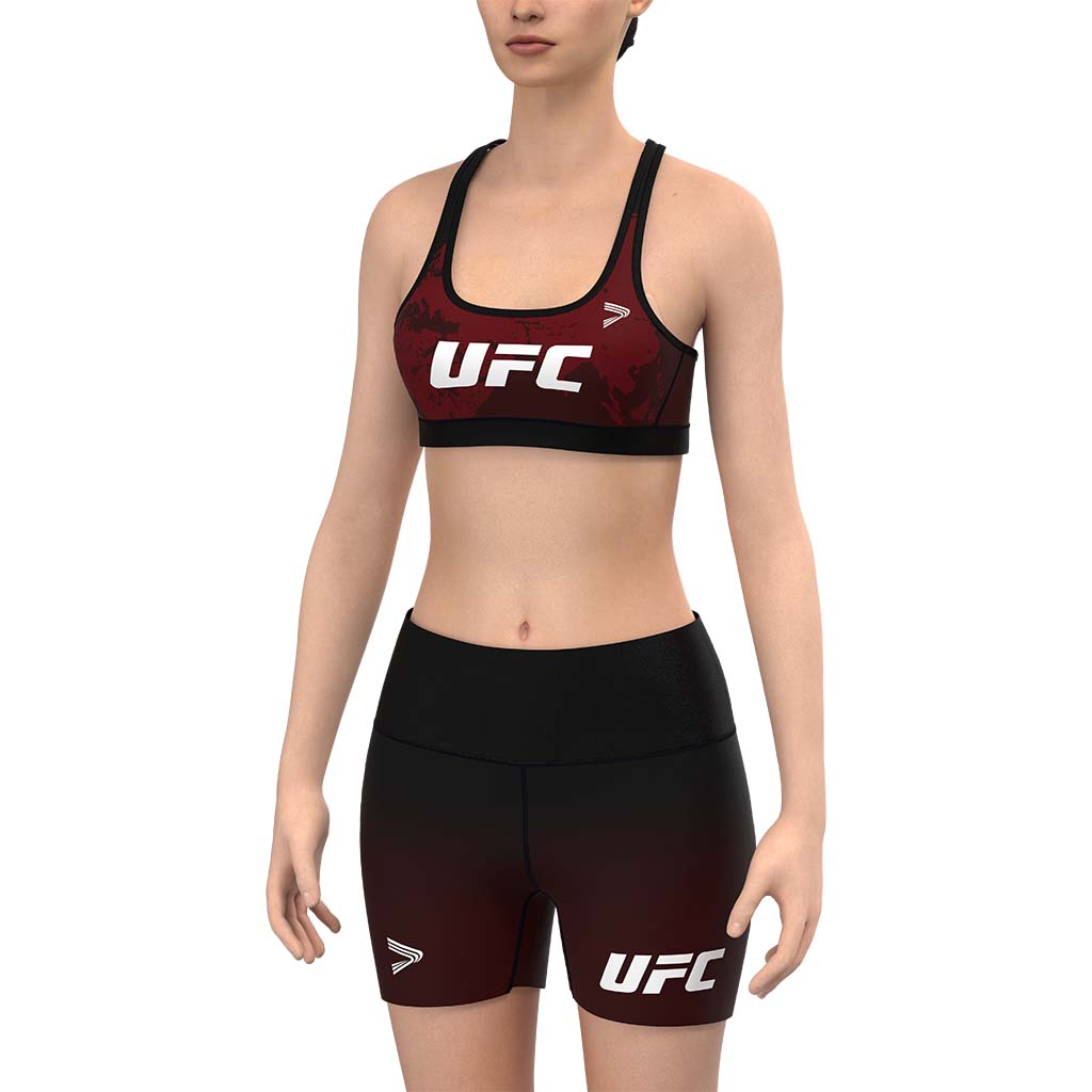 
                UFC Red Camouflage Bra And Shorts set