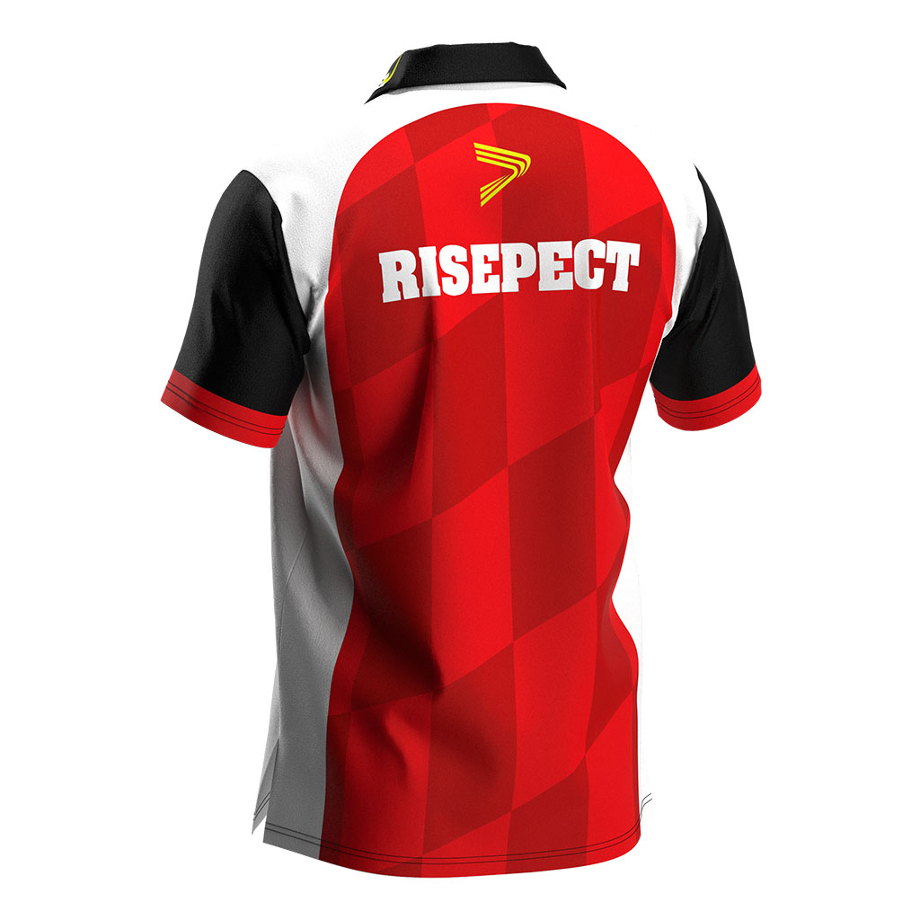 
                Motorcycle Shirt Risepect Full Button Red Lightning