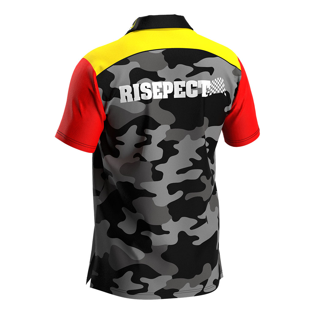 
                Motorcycle Shirt Risepect Full Button Camo