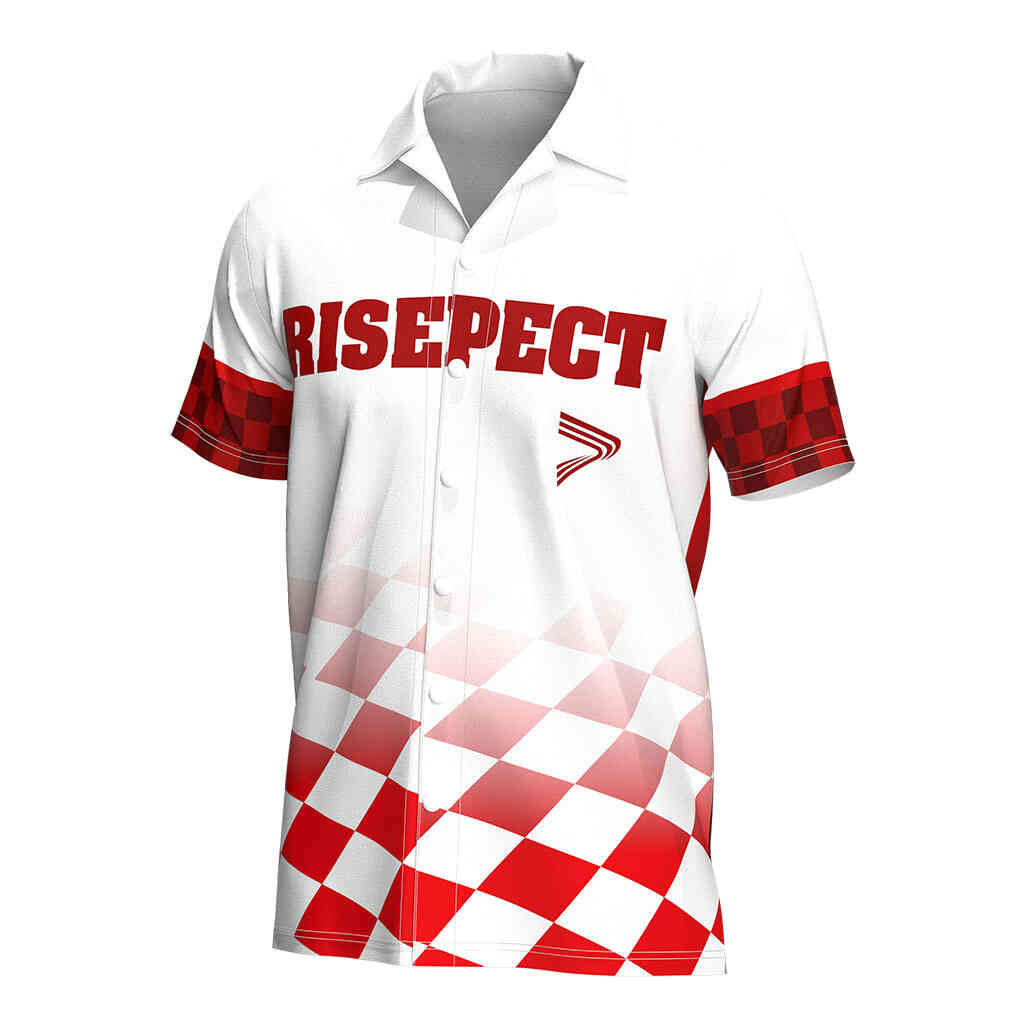 
                Motorcycle Shirt Risepect Full Button Red