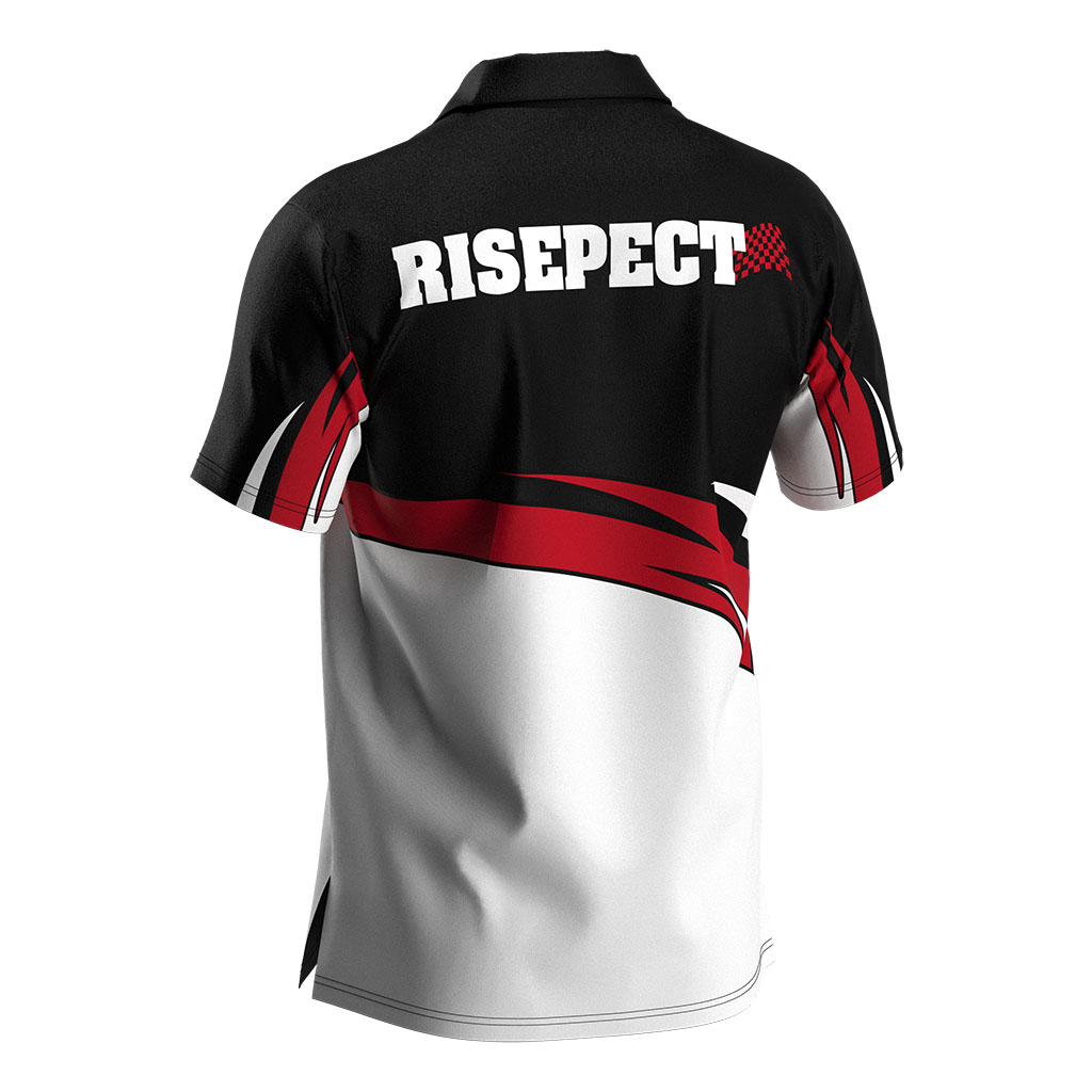
                Motorcycle Shirt Risepect Full Button Black
