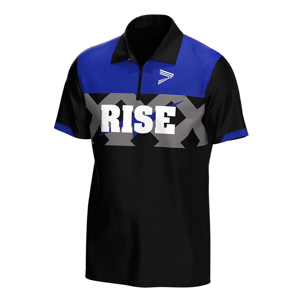 
                Motorcycle Shirt Rise 1/4 zipper Lightning Blue