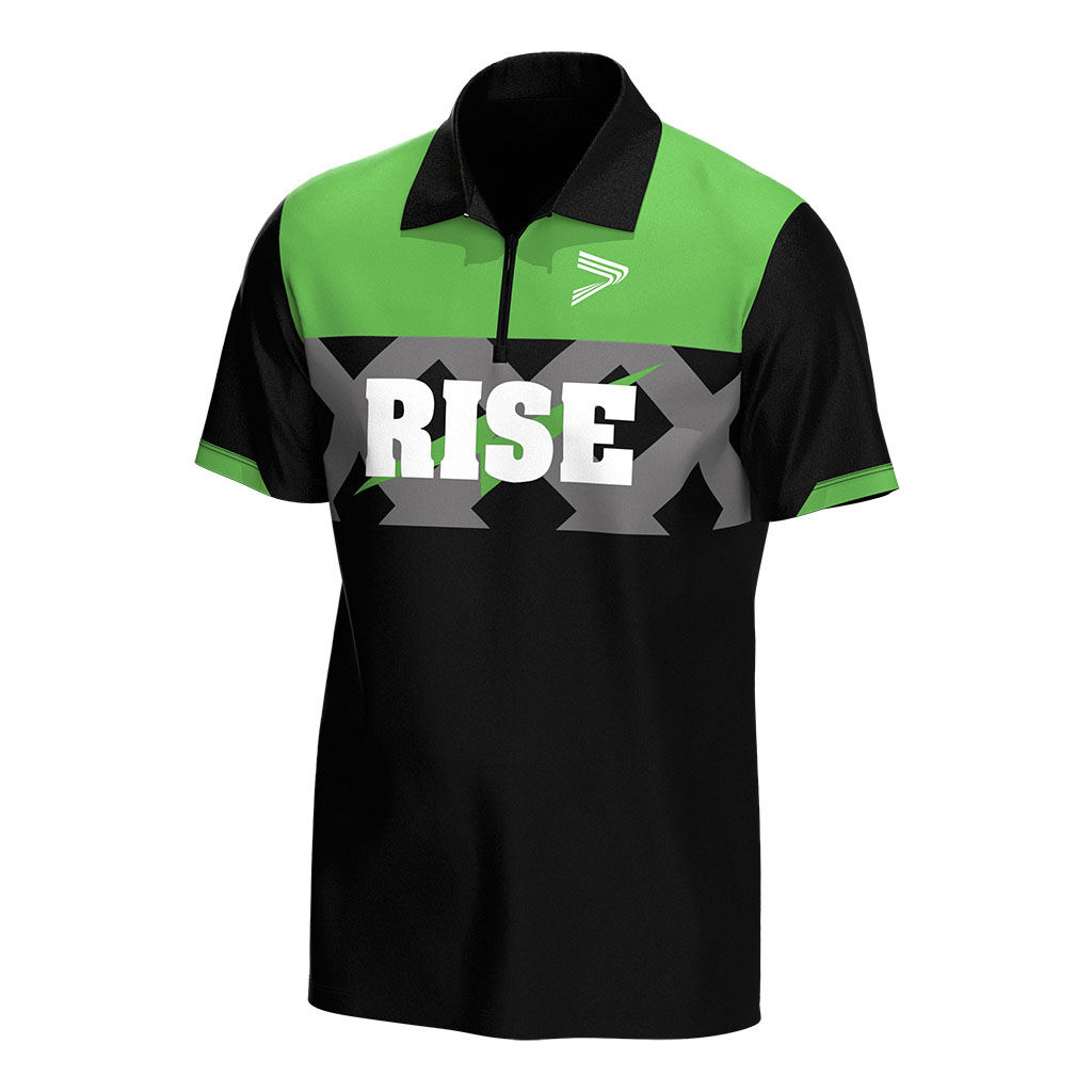 
                Motorcycle Shirt Rise 1/4 zipper Lightning Green