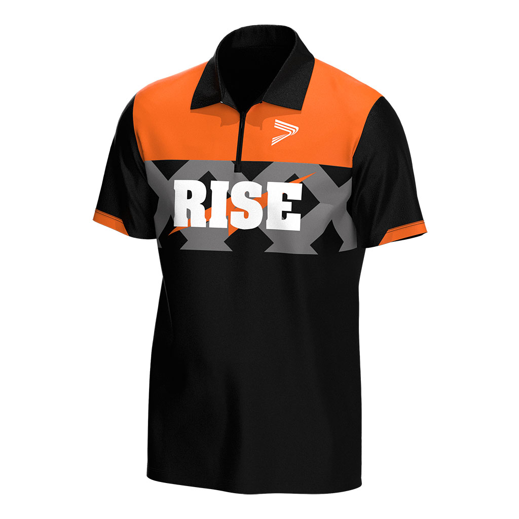 
                Motorcycle Shirt Rise 1/4 zipper Lightning Orange
