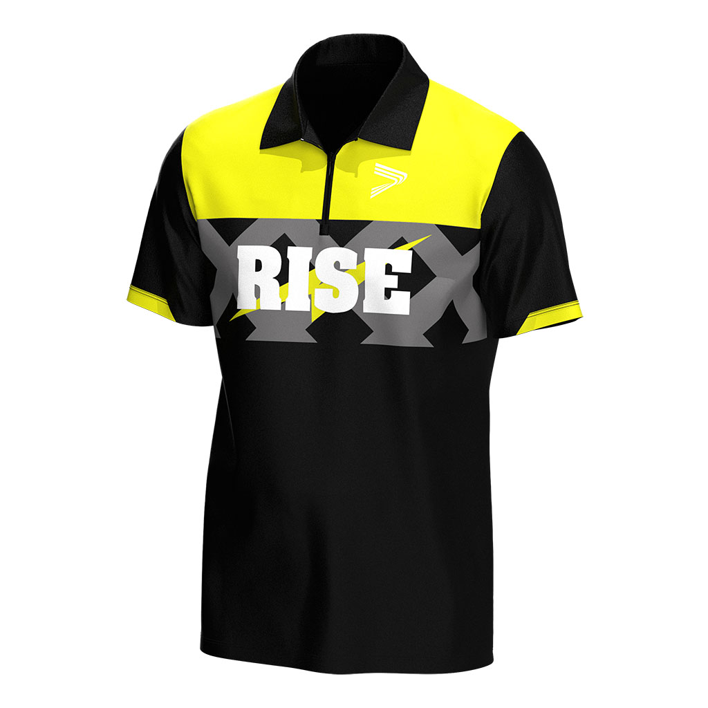 
                Motorcycle Shirt Rise 1/4 zipper Lightning Yellow