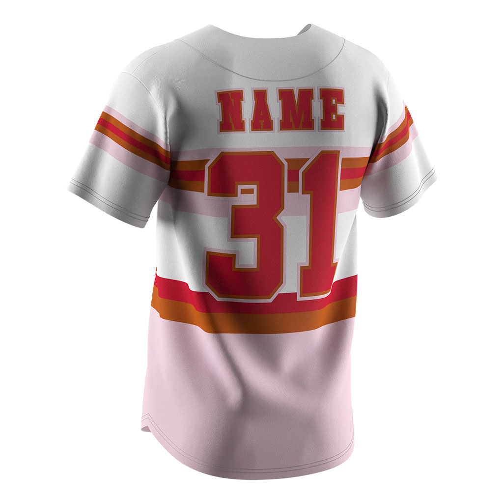 
                custom logo pink baseball jersey