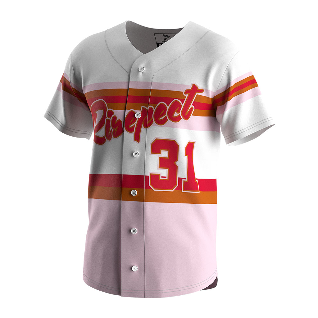 
                custom logo pink baseball jersey