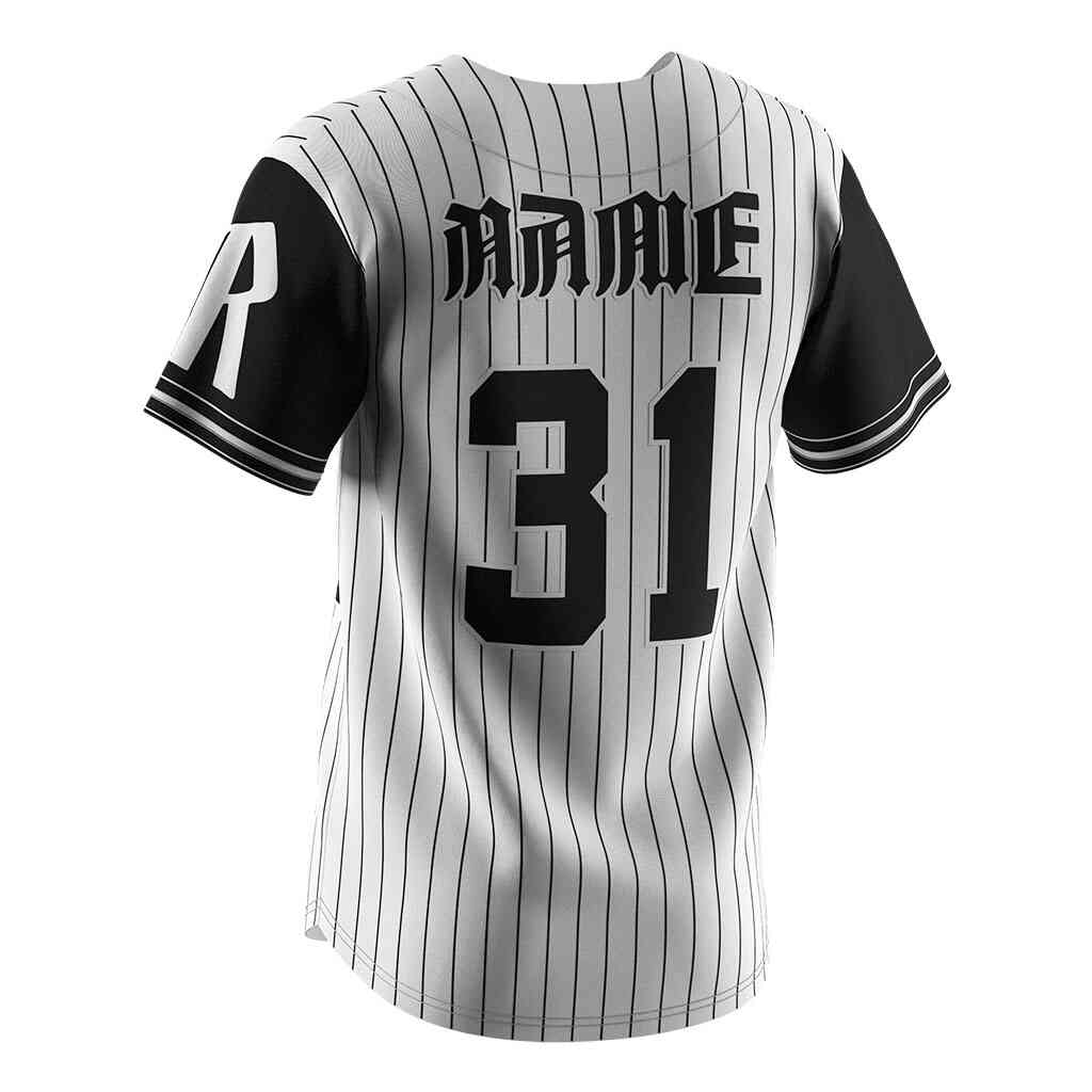 
                custom stripe baseball jersey