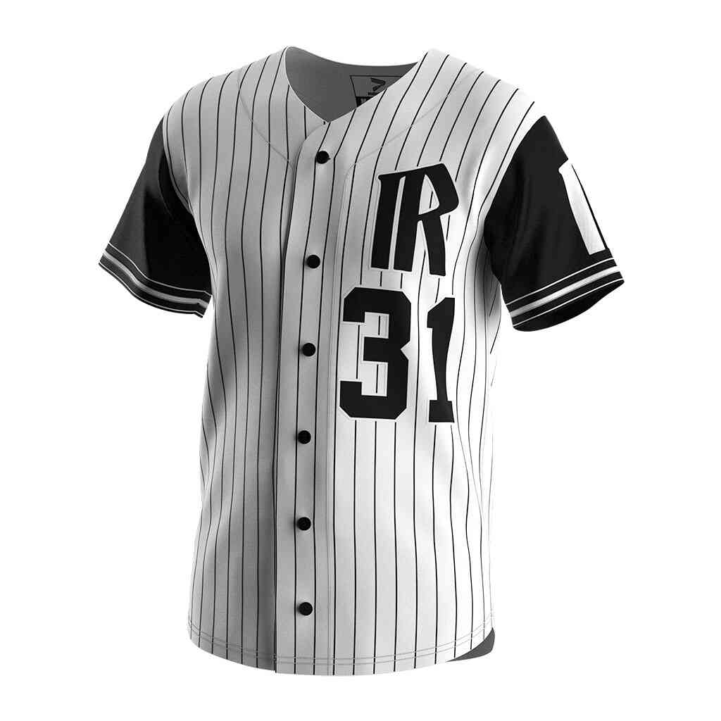 
                custom stripe baseball jersey