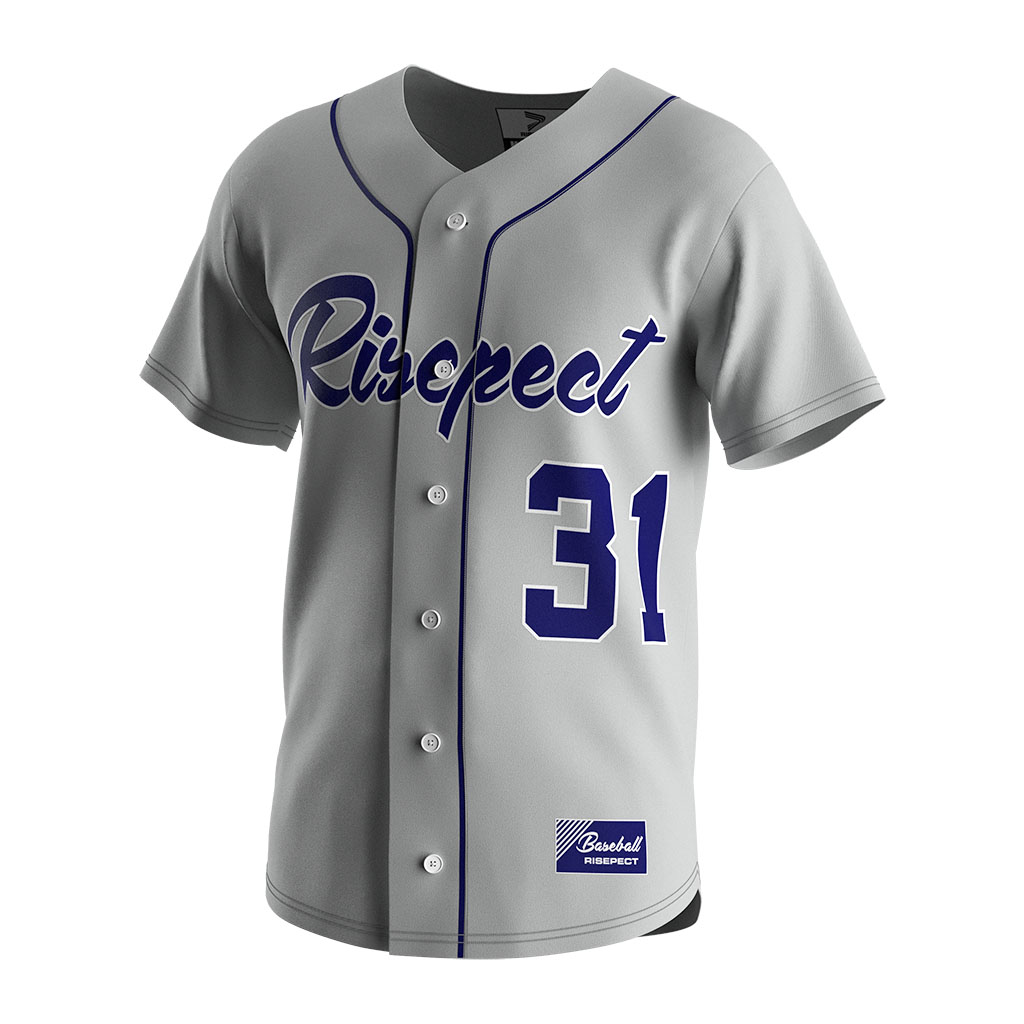 
                custom grey baseball jersey