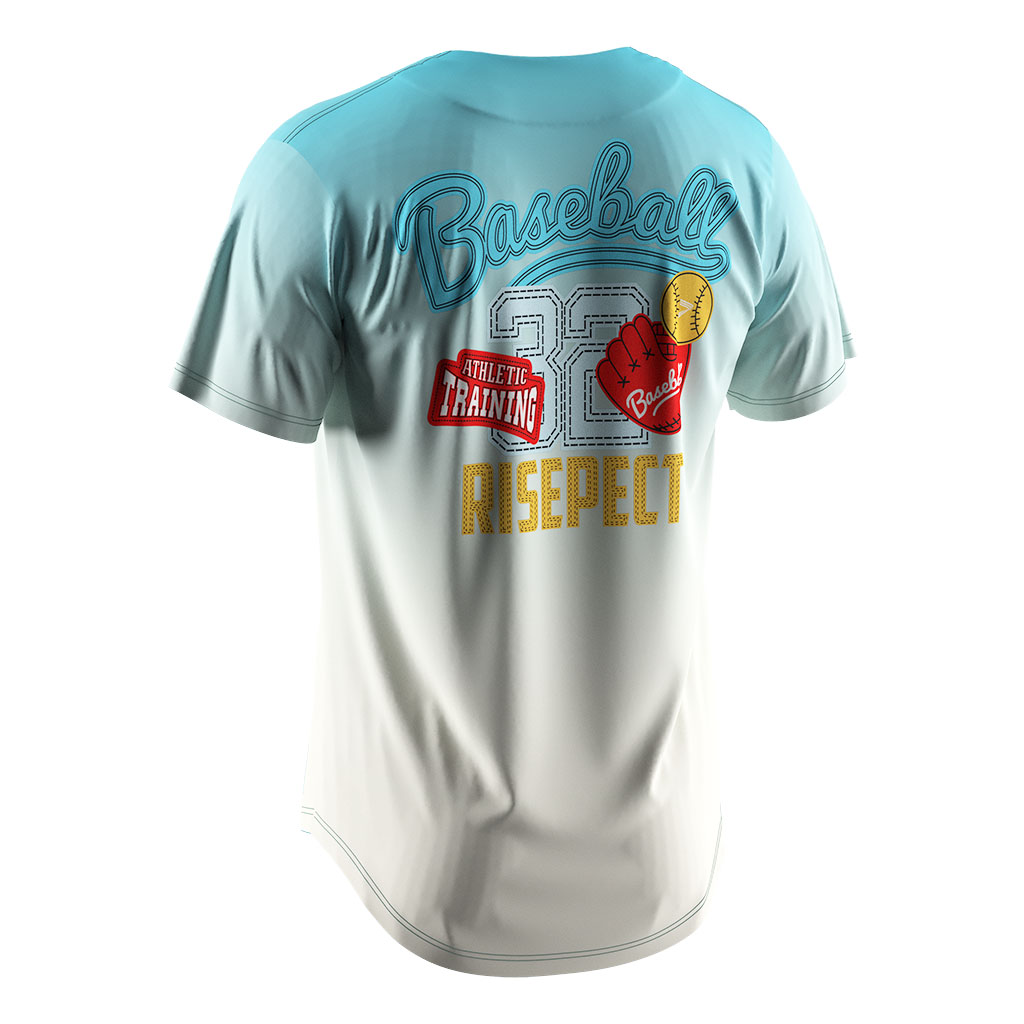 
                Plain T Shirts Uniforms Custom Button Down Baseball Jersey 