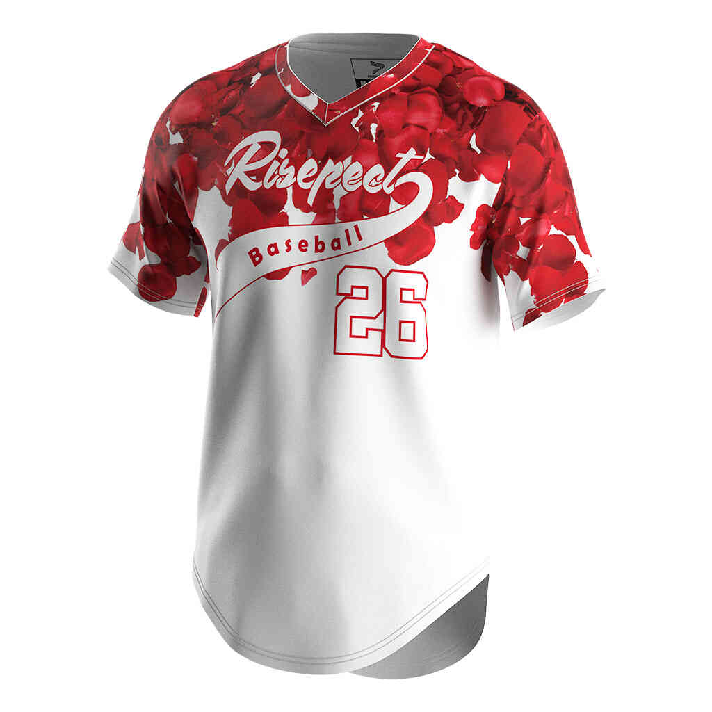
                 Red Uniform Custom Logo Jersey Blank Baseball Shirt 