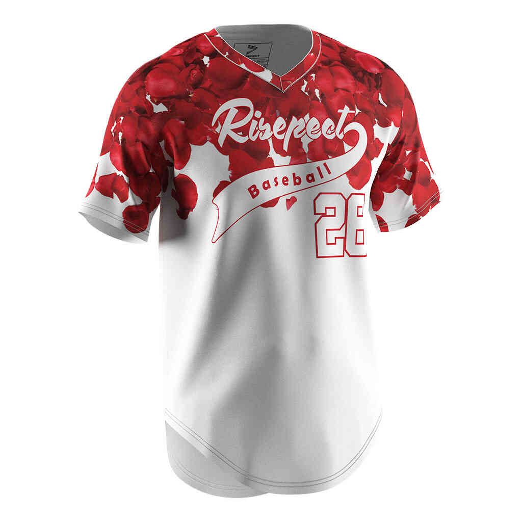 Red Uniform Custom Logo Jersey Blank Baseball Shirt