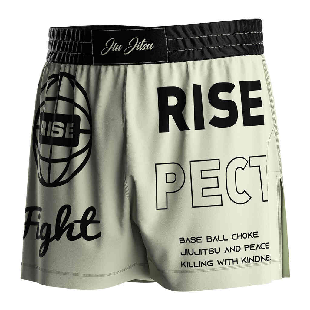 
                Nogi High Cut Black Bjj Fight Mma Shorts Sublimated 