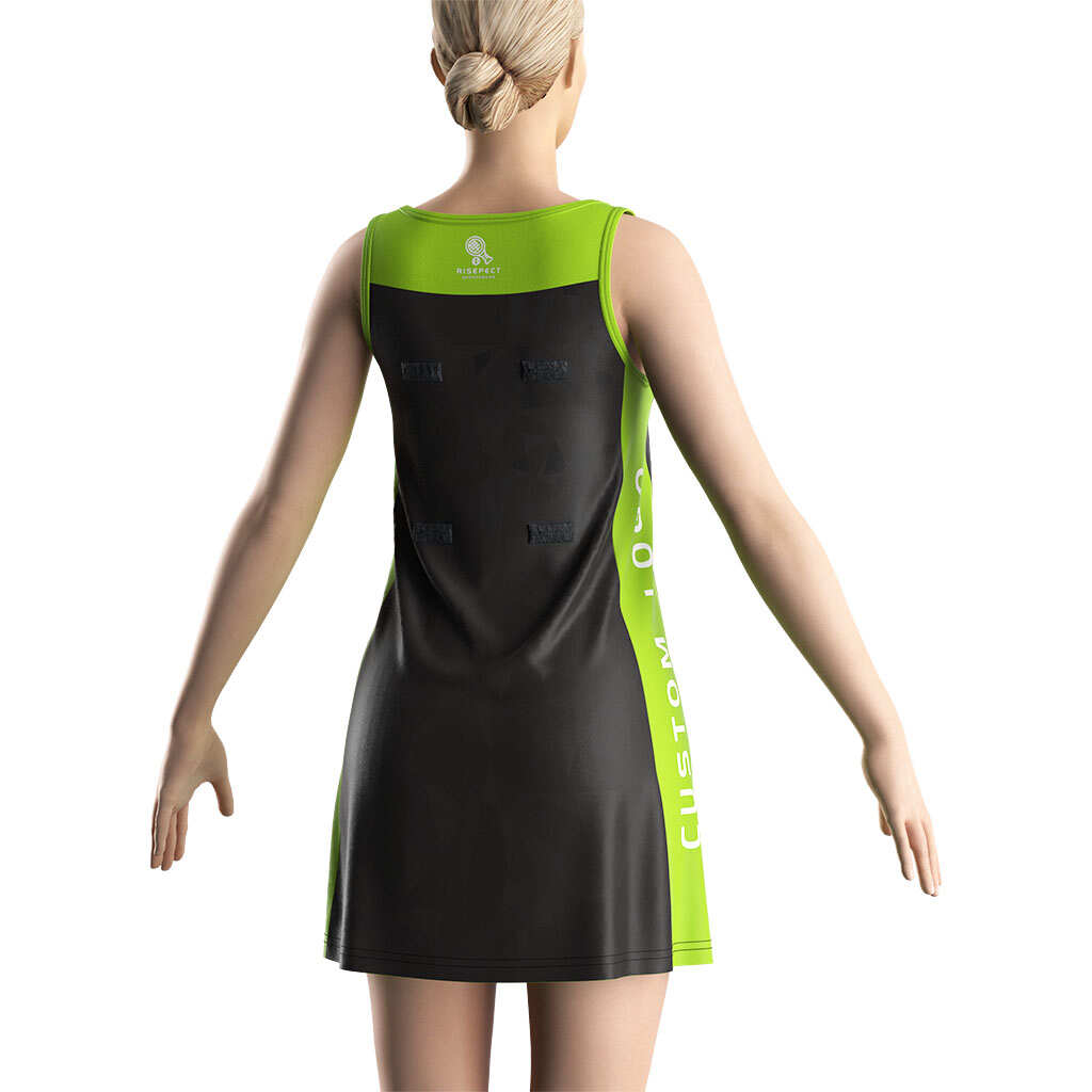 Tennis Dress Black Netball Uniforms Light Green Female