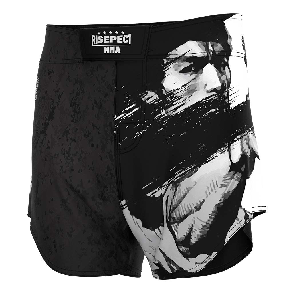 
                Pro Boxing Black Muay Thai Custom Printed Mma Shorts