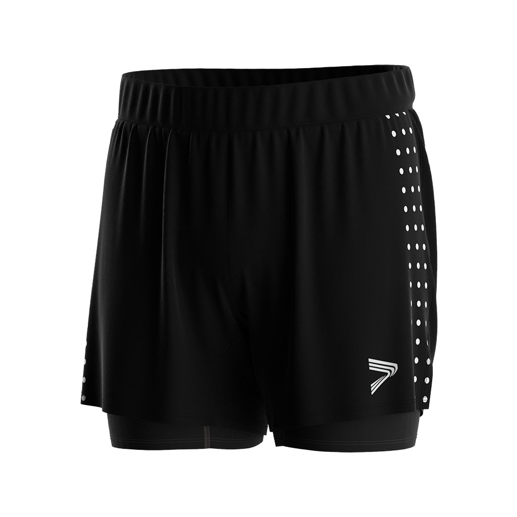 
                Men'S Workout With Liners Matching Double Deck Shorts Shirt 2 In 1 Running Gym Short Pants Men Mesh Custom
