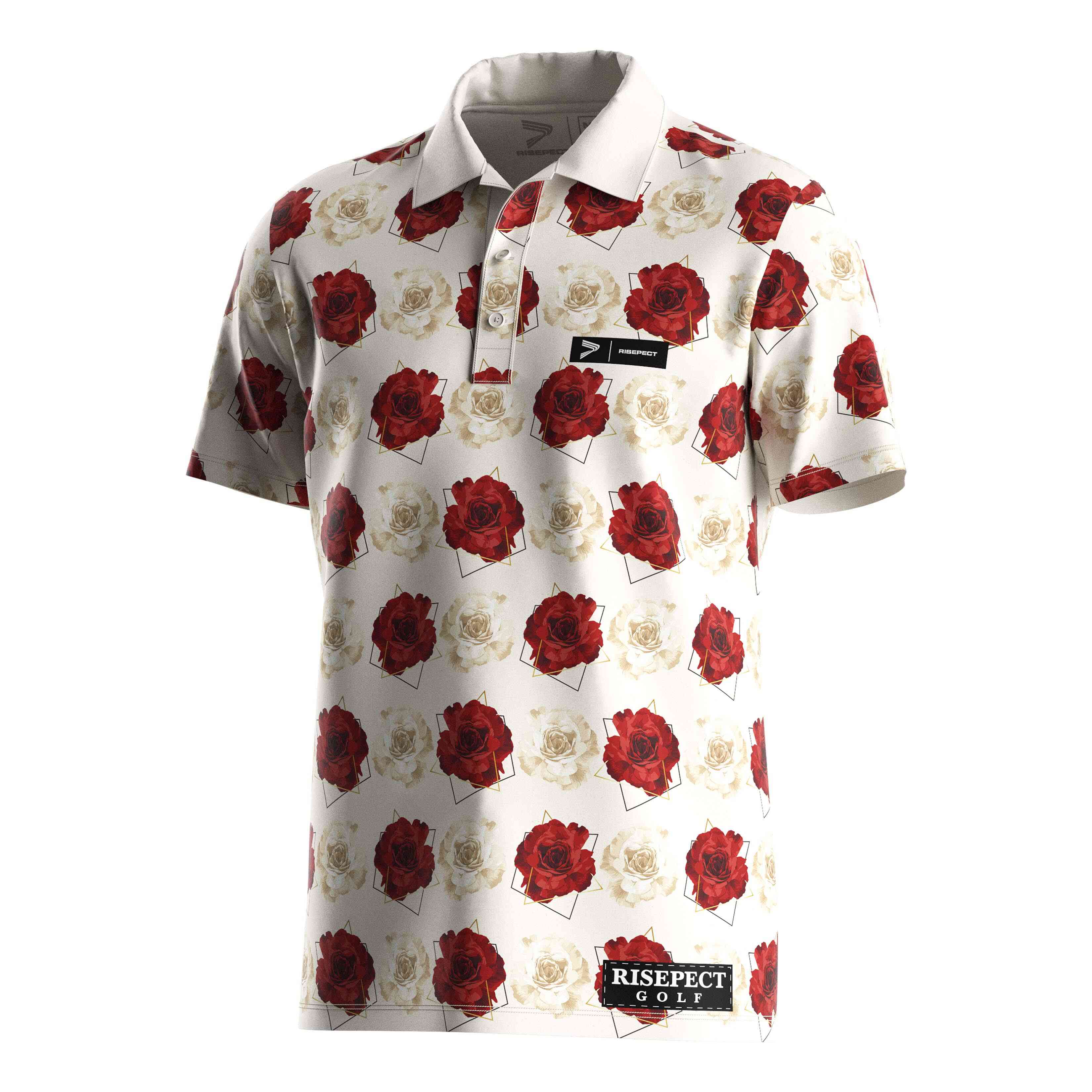 
                3/4 Collar Button Sublimation Printing Golf Shirt Logo Good Quality Men'S T-Shirt Polo T Shirts For Men
