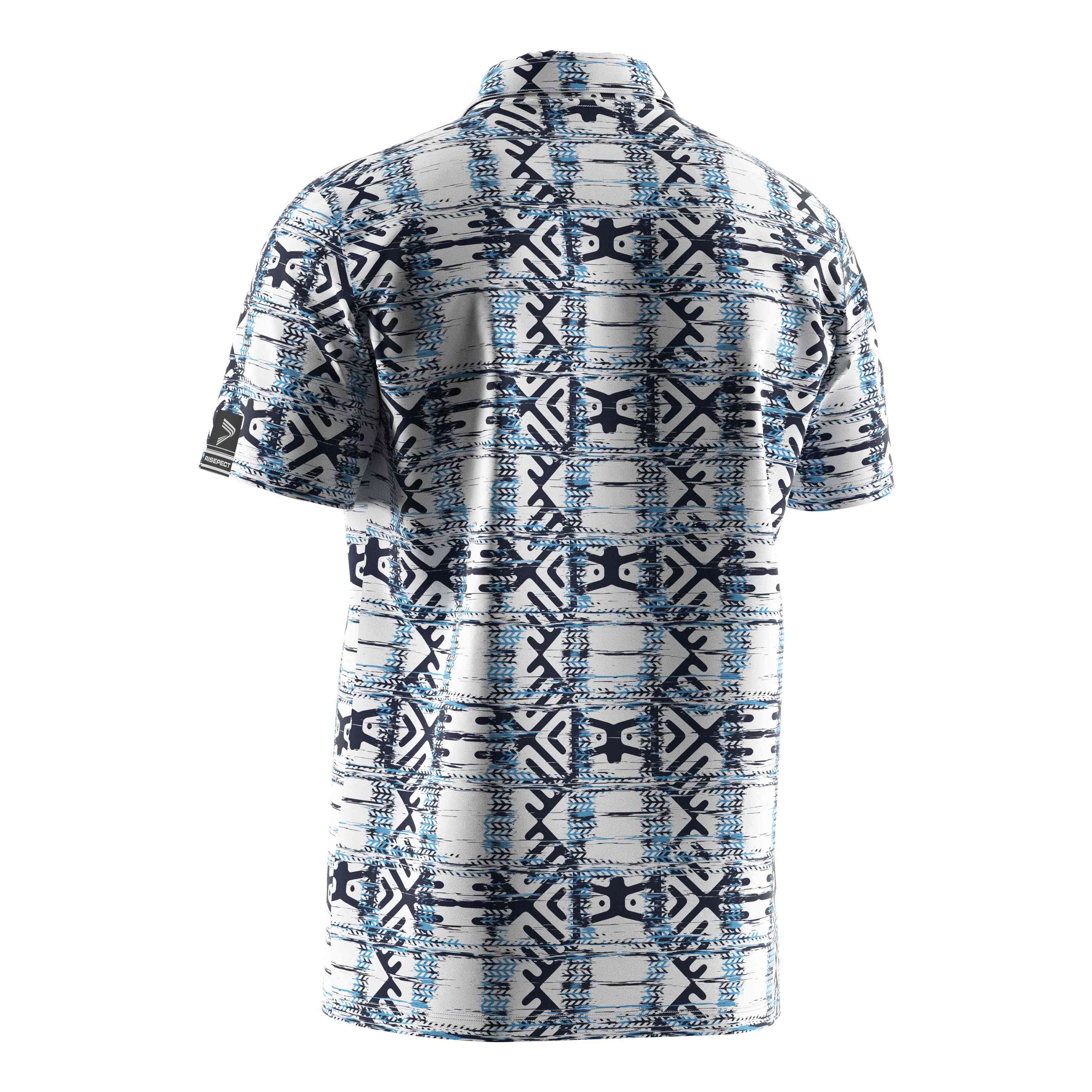 
                Button Down Shirts Golf Overall Print Collar Polo Shirt For Men