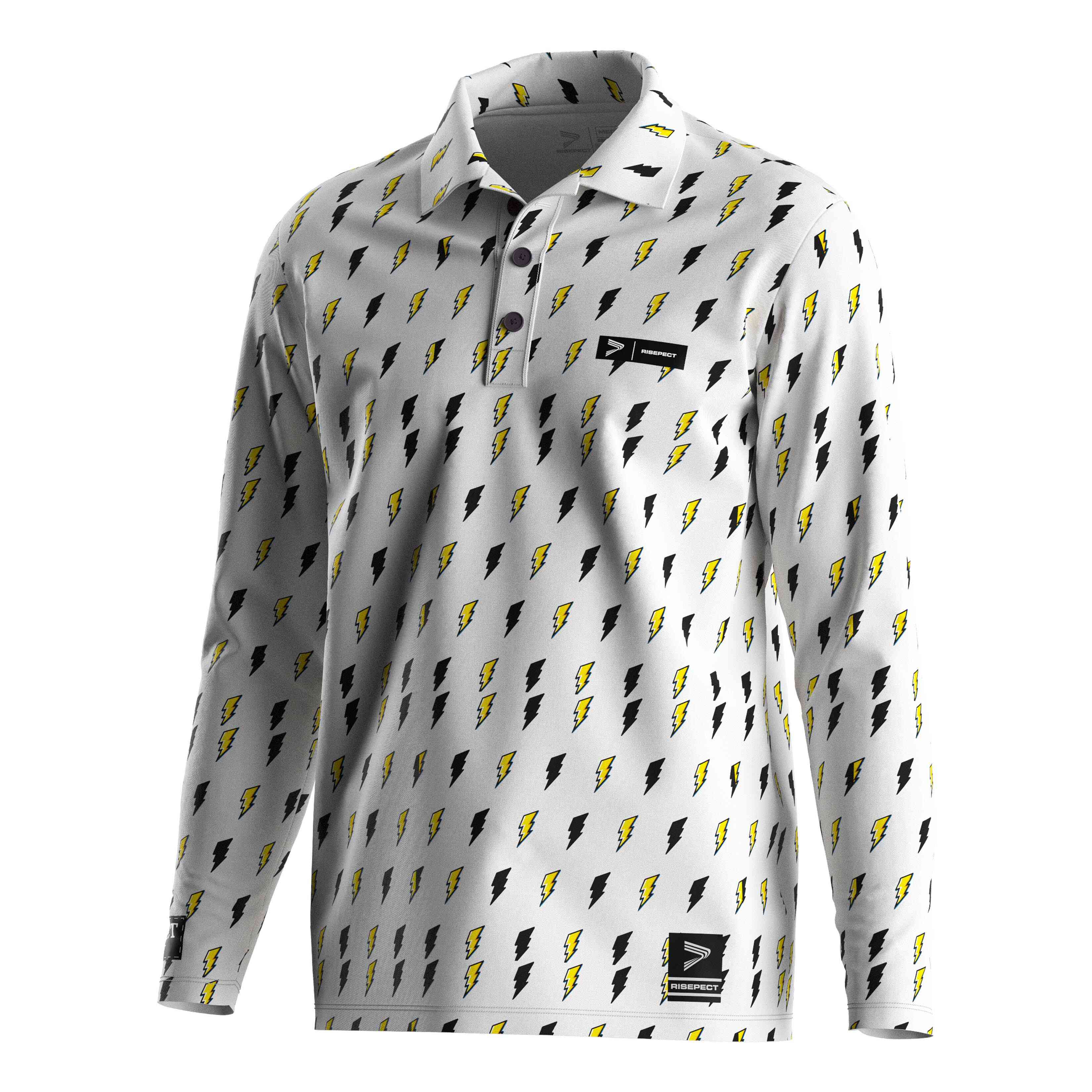 
                Men'S Striped Collar Long Sleeves Mens Cool Quick Dry Shirt Golf Polo Shirts Curved Hem