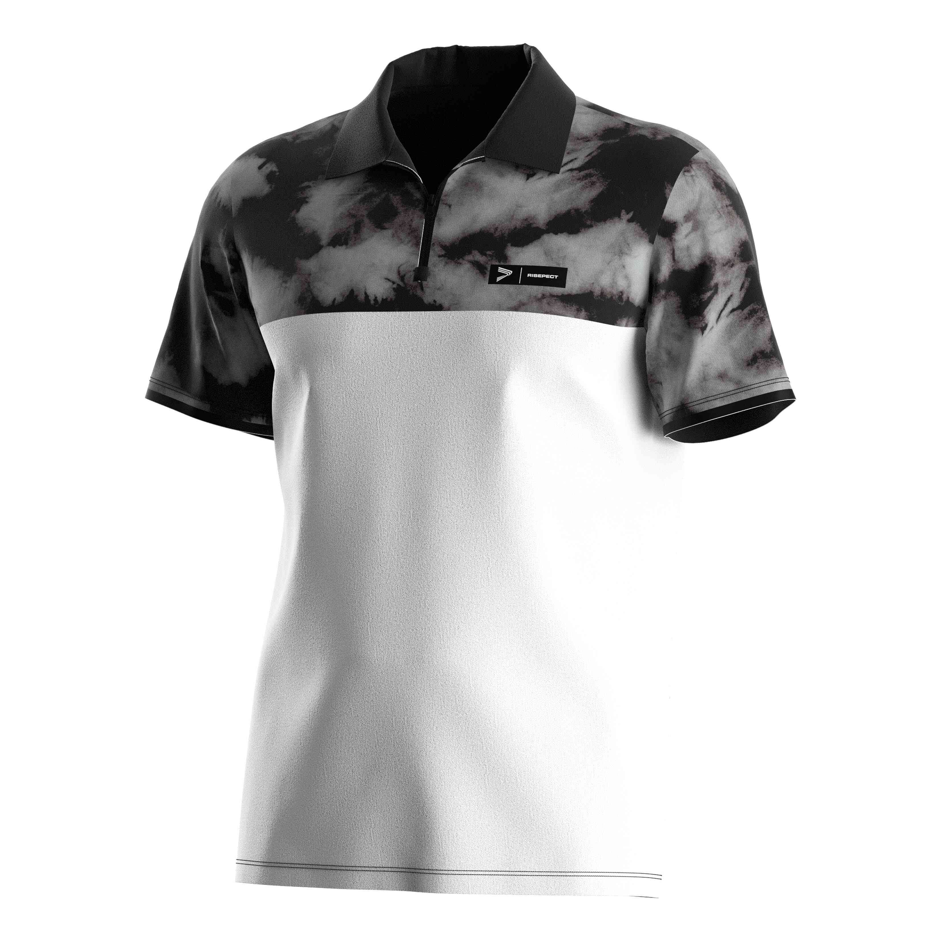 
                Boys Woman Shirt Polyester Polo T Shirts Men Zipper Collar Fashion