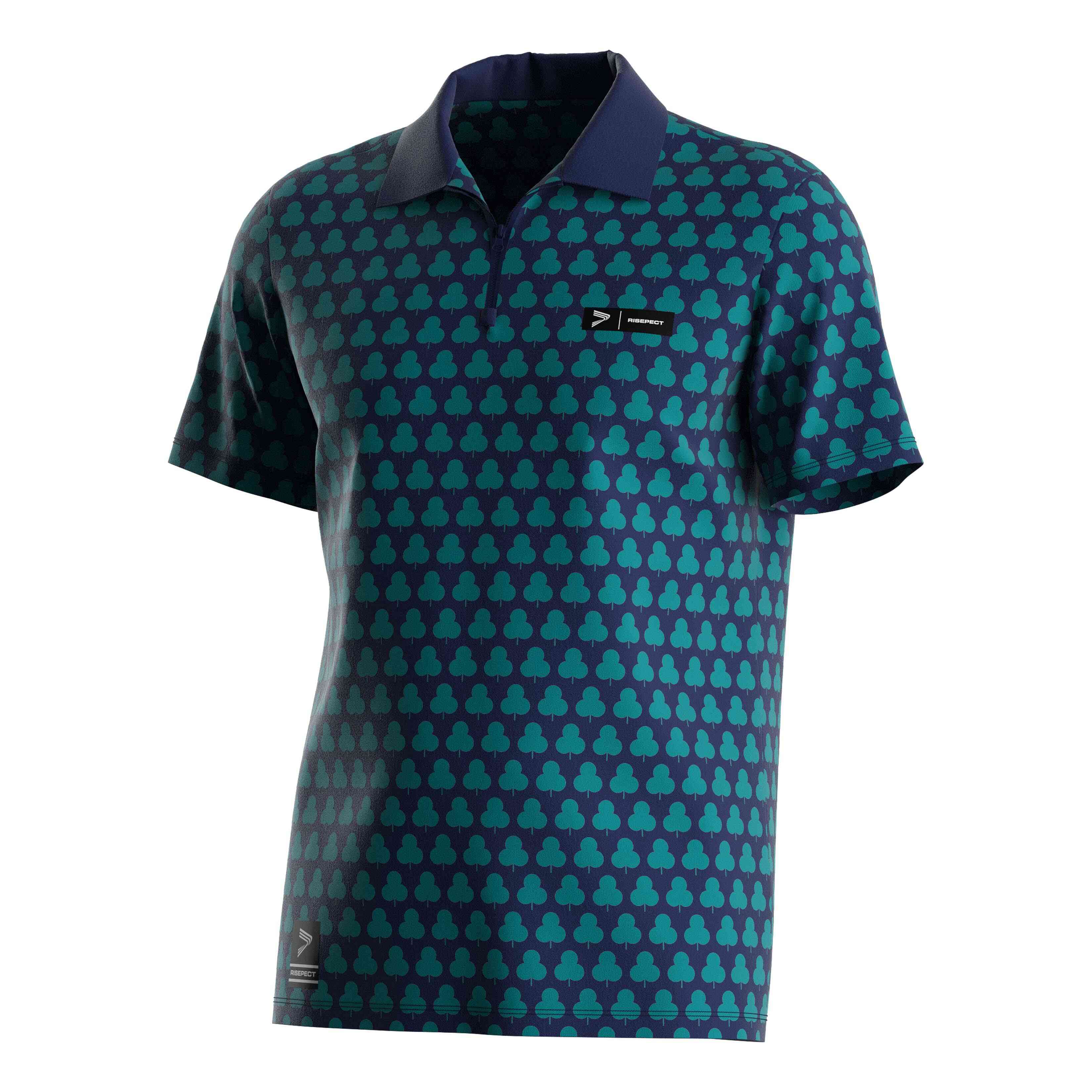 
                Shirts Men Plain Short Sleeve Solid Color Polyester Mens Zip Polo Shirt