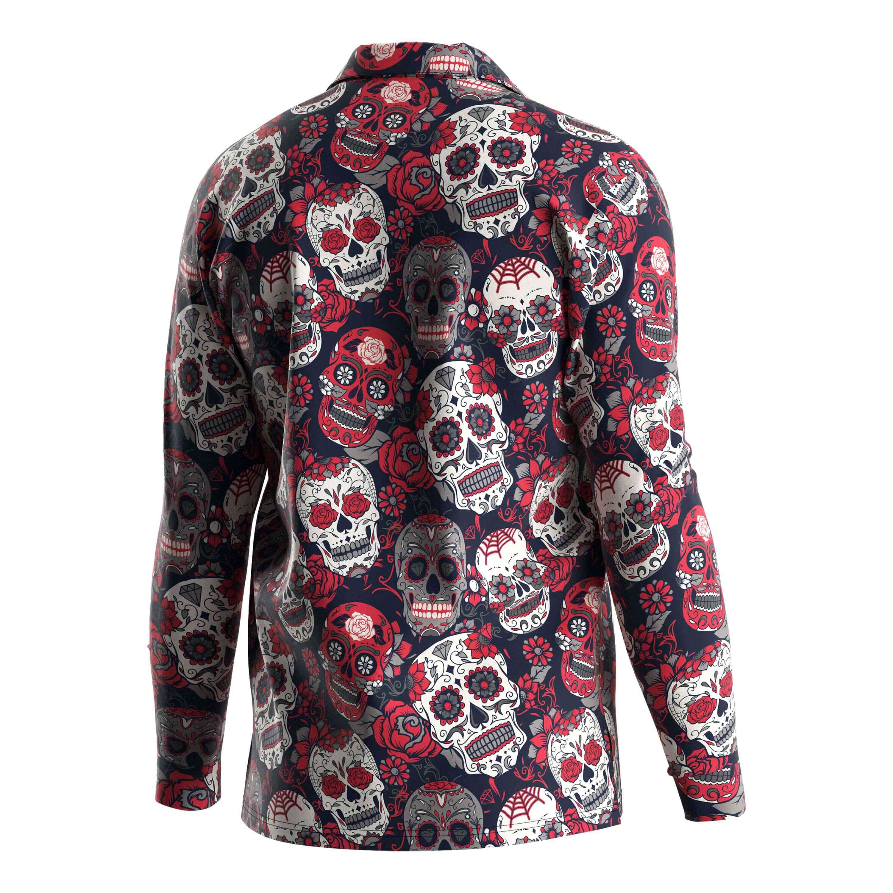 
                RISE sublime look good Hawaiian shirt Long sleeves beach wear bloody Skull