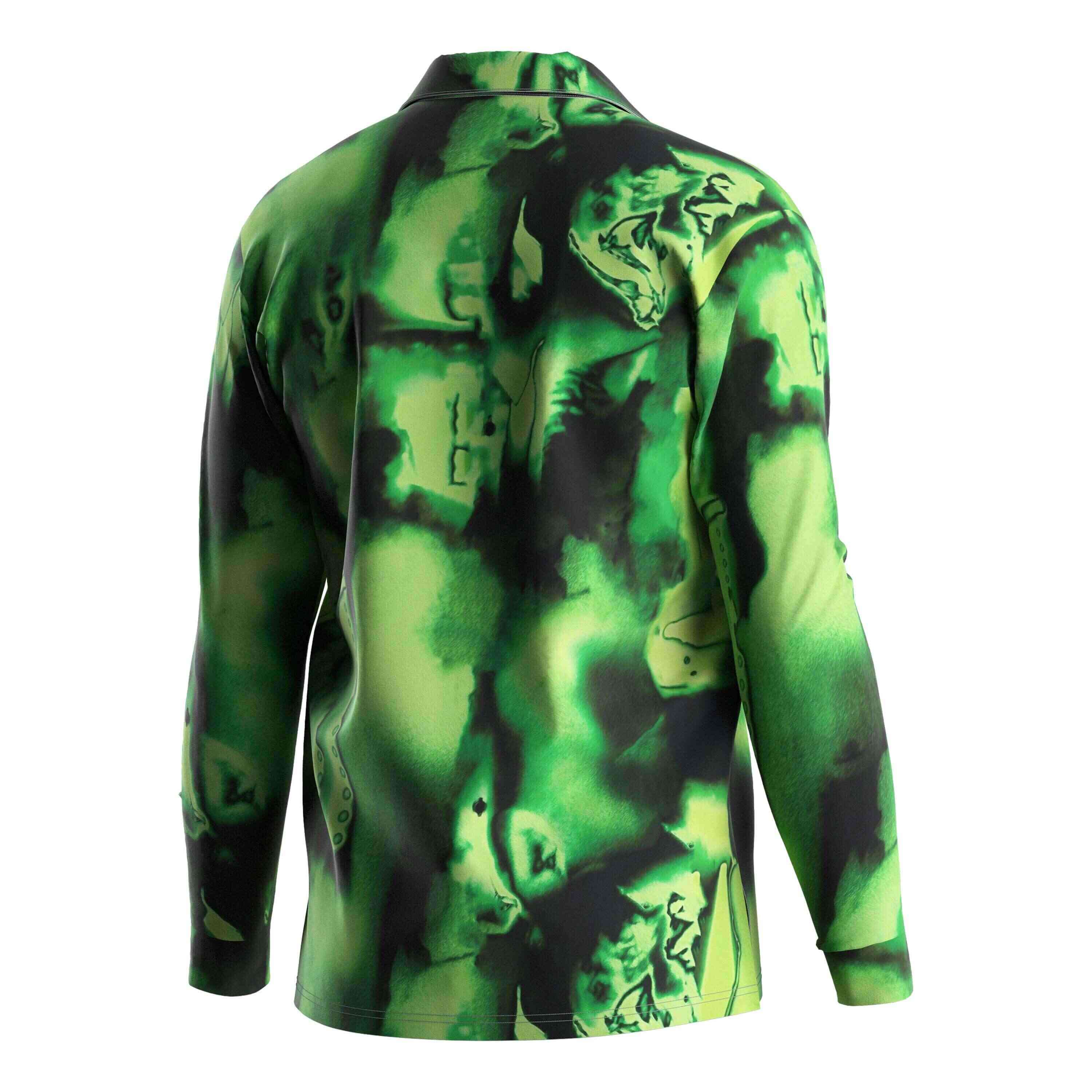 
                RISE sublime in style Hawaiian shirt Long sleeves beach wear foggy forest