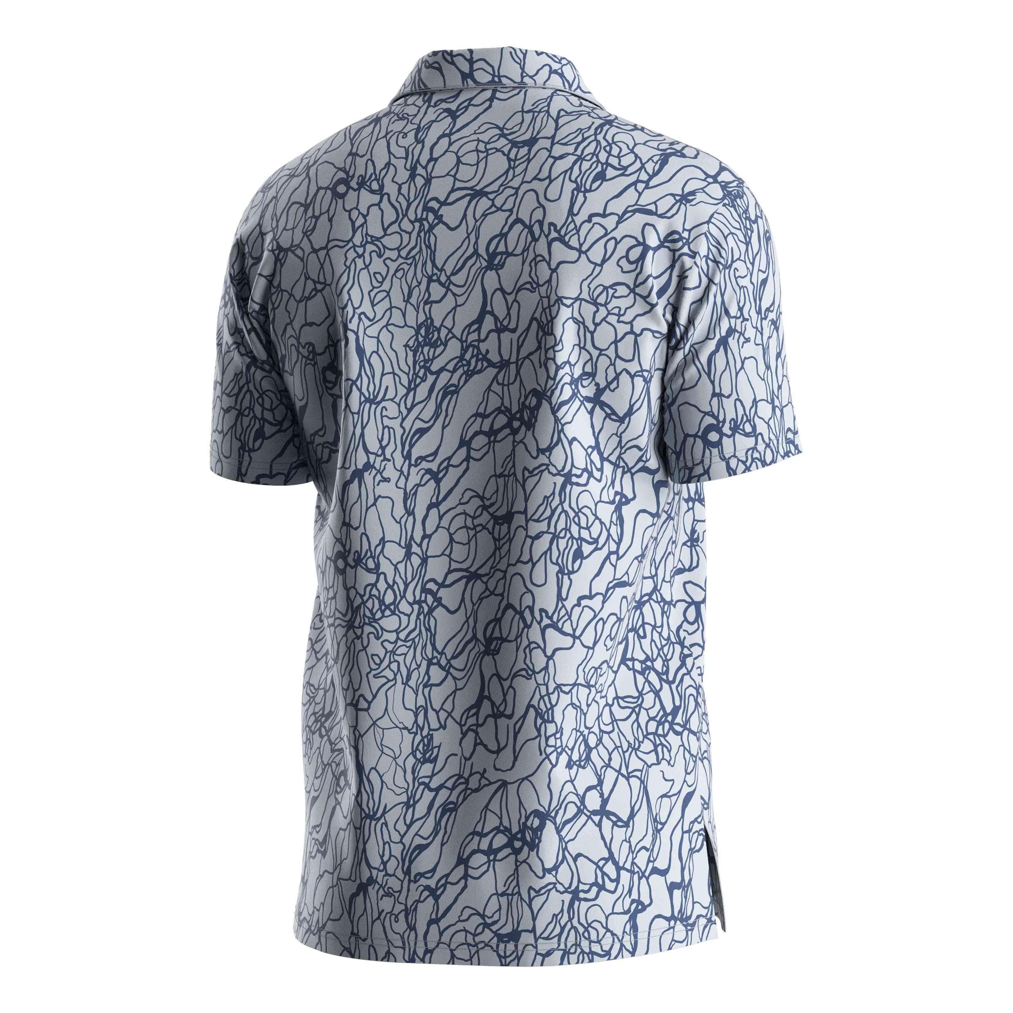 
                RISE template hawaiian shirt curved line graffiti beach wear V Neck short sleeves button up