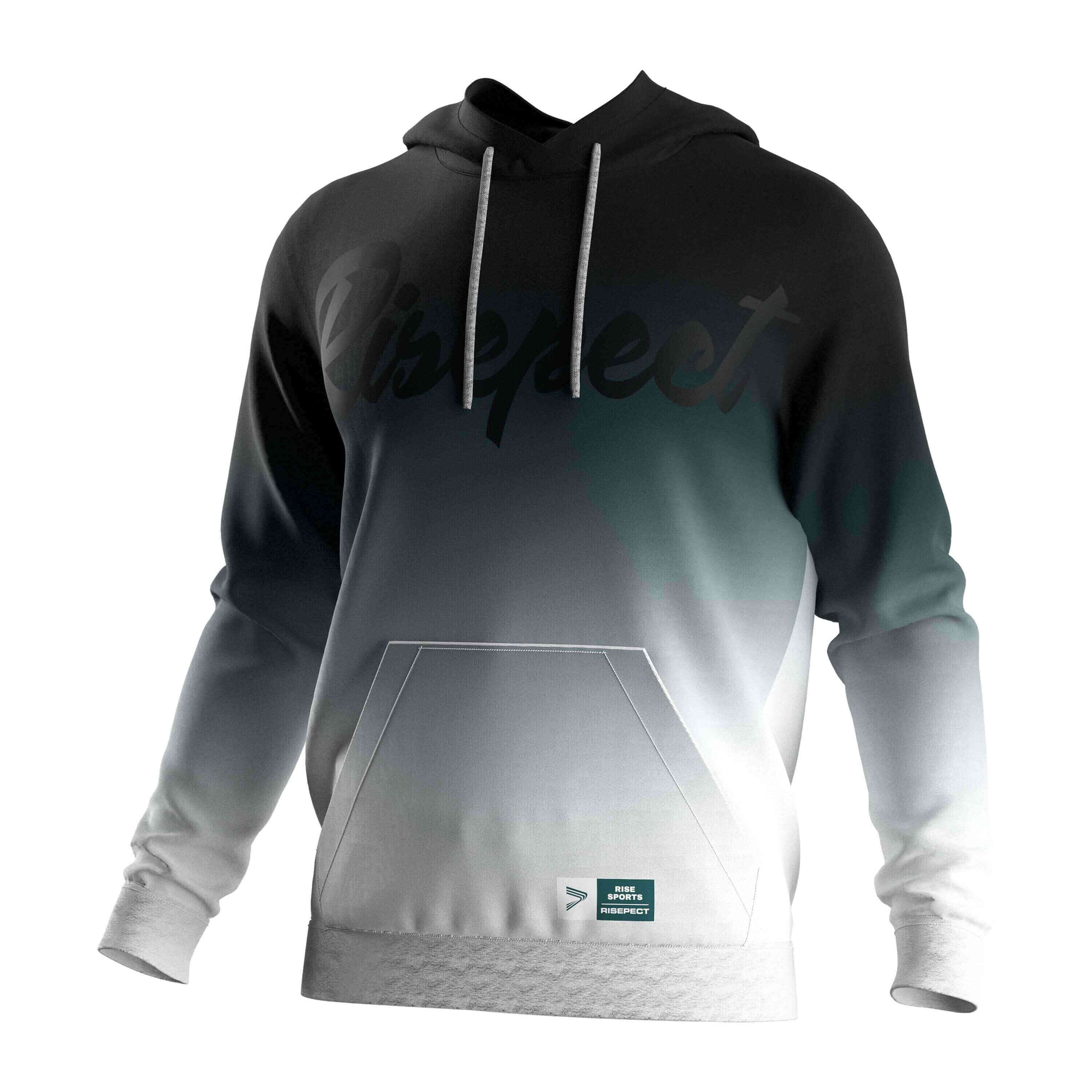 
                RISE Black and white gradient swearshirts custom new hoodie 2024 brand long sleeves