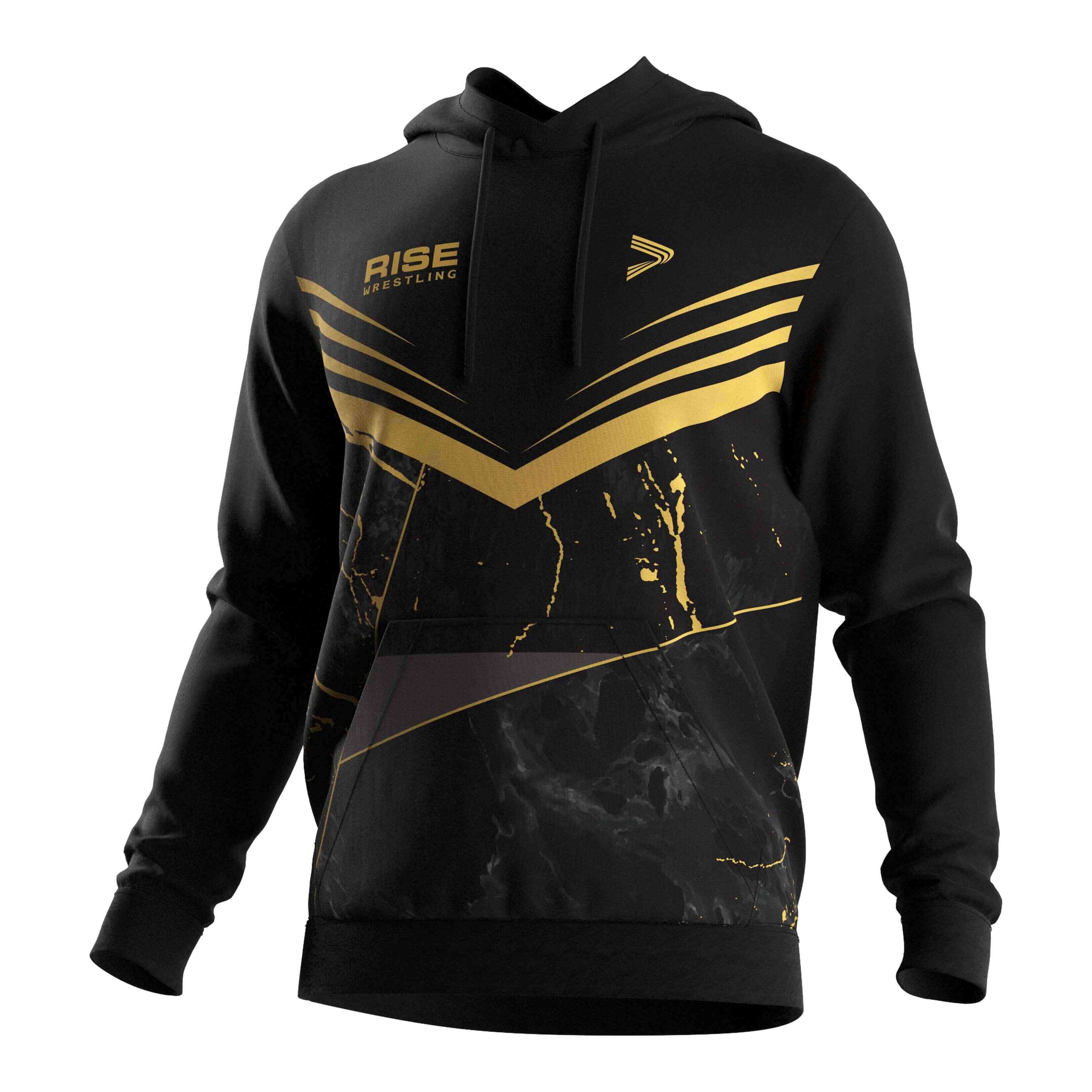 
                RISE black golf hoodie custom new hoodie 2024 brand long sleeves