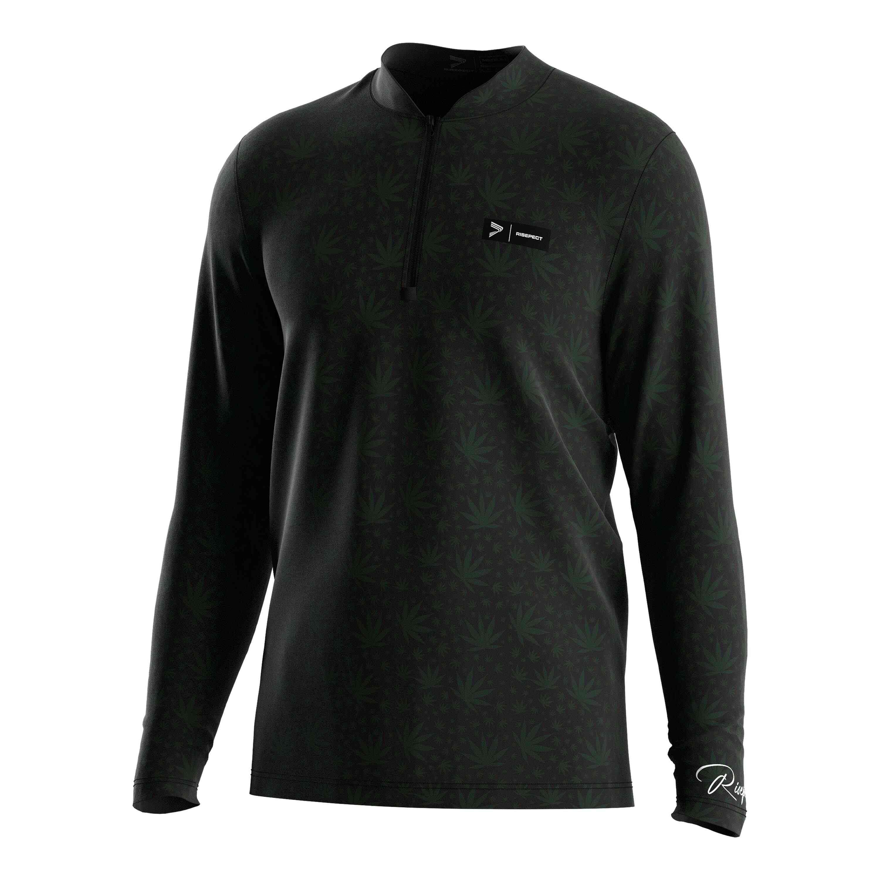 
                RISE uniform polo shirts supplier polo shirt black 1/4 zip wholesale