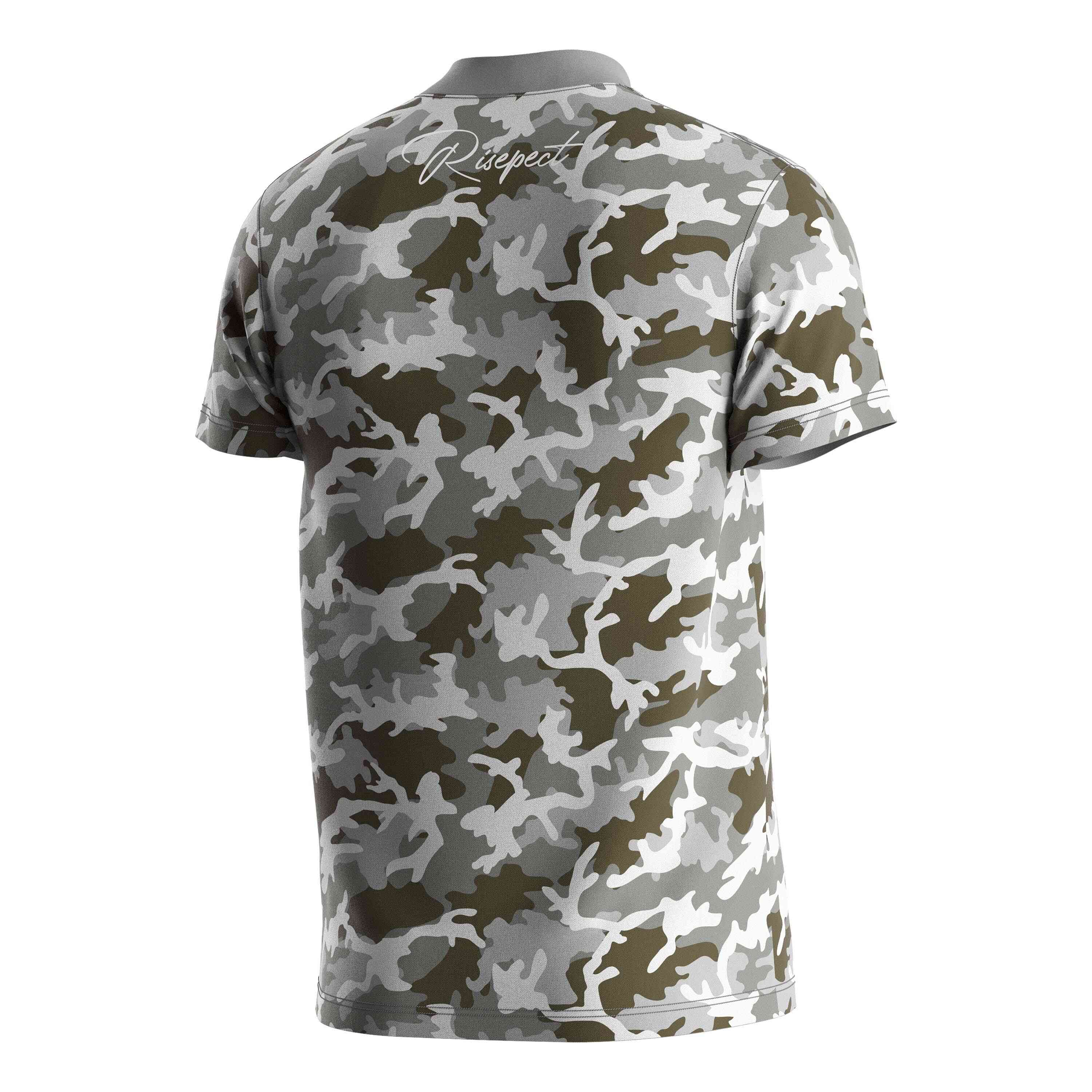 
                RISE cool golf shirts classic polo shirts camouflage 1/4 zip custom