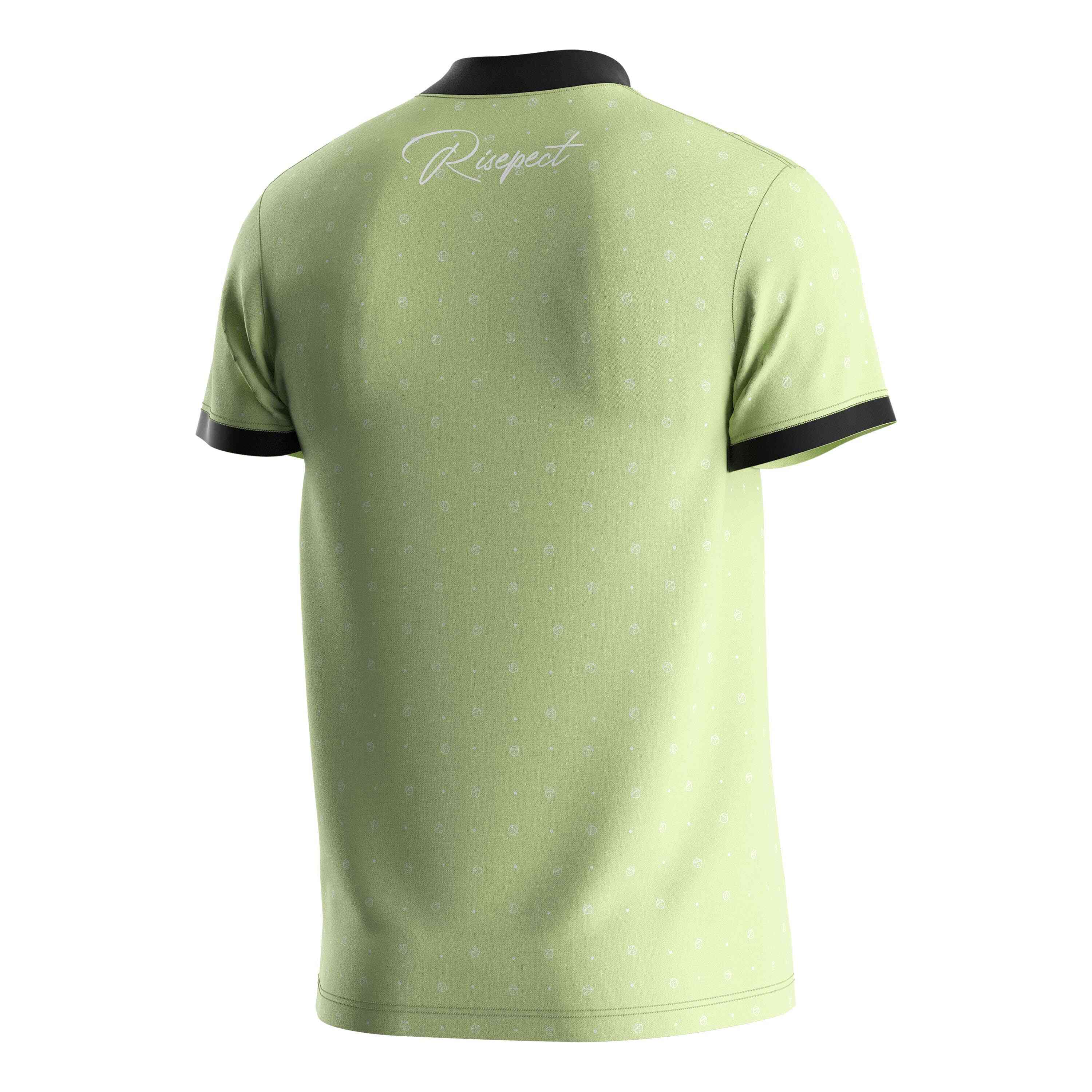 
                RISE custom polos classic polo shirts fruit green 1/4 zip  wholesale