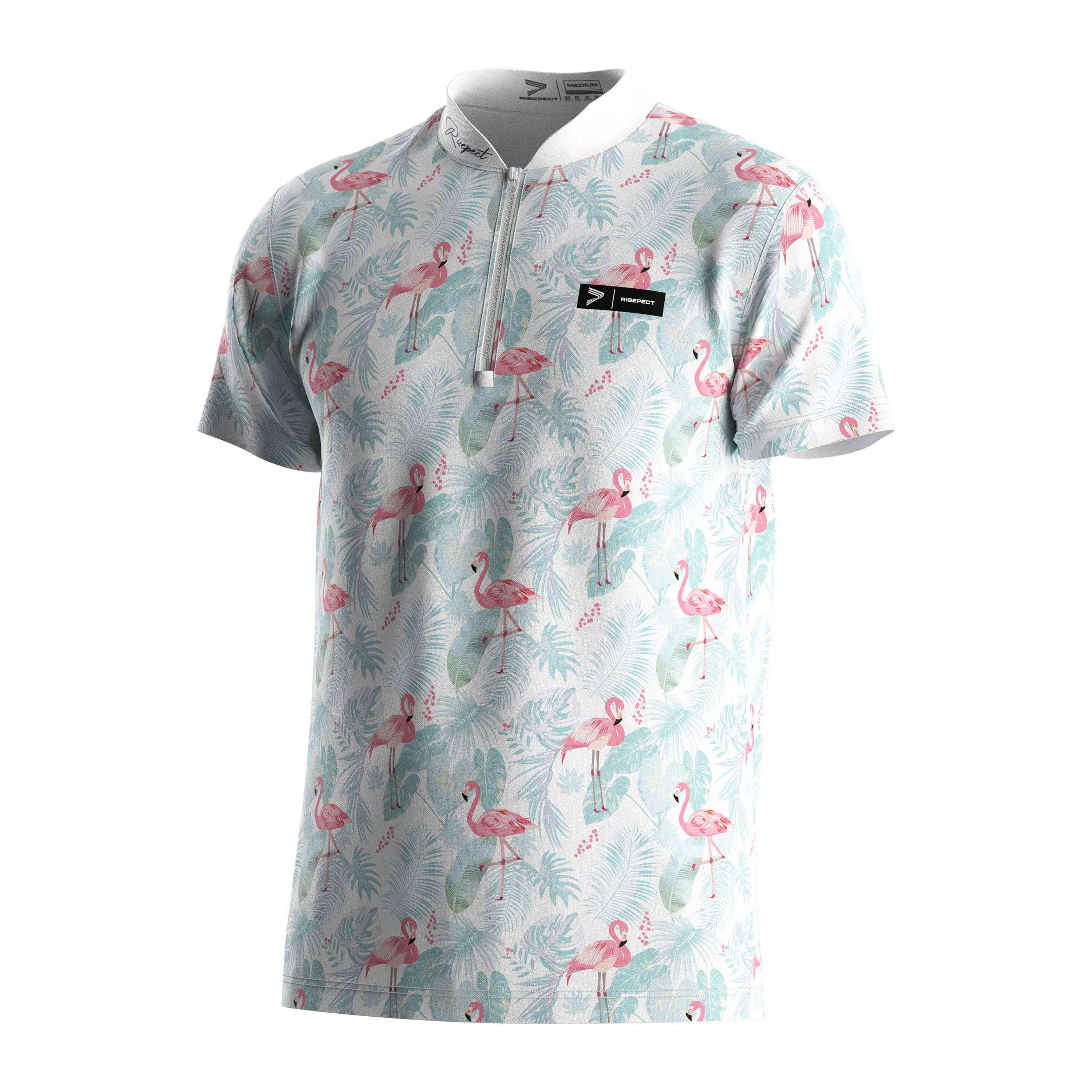 
                RISE uniform polo shirts classic polo shirts pink flamingo 1/4 zip custom