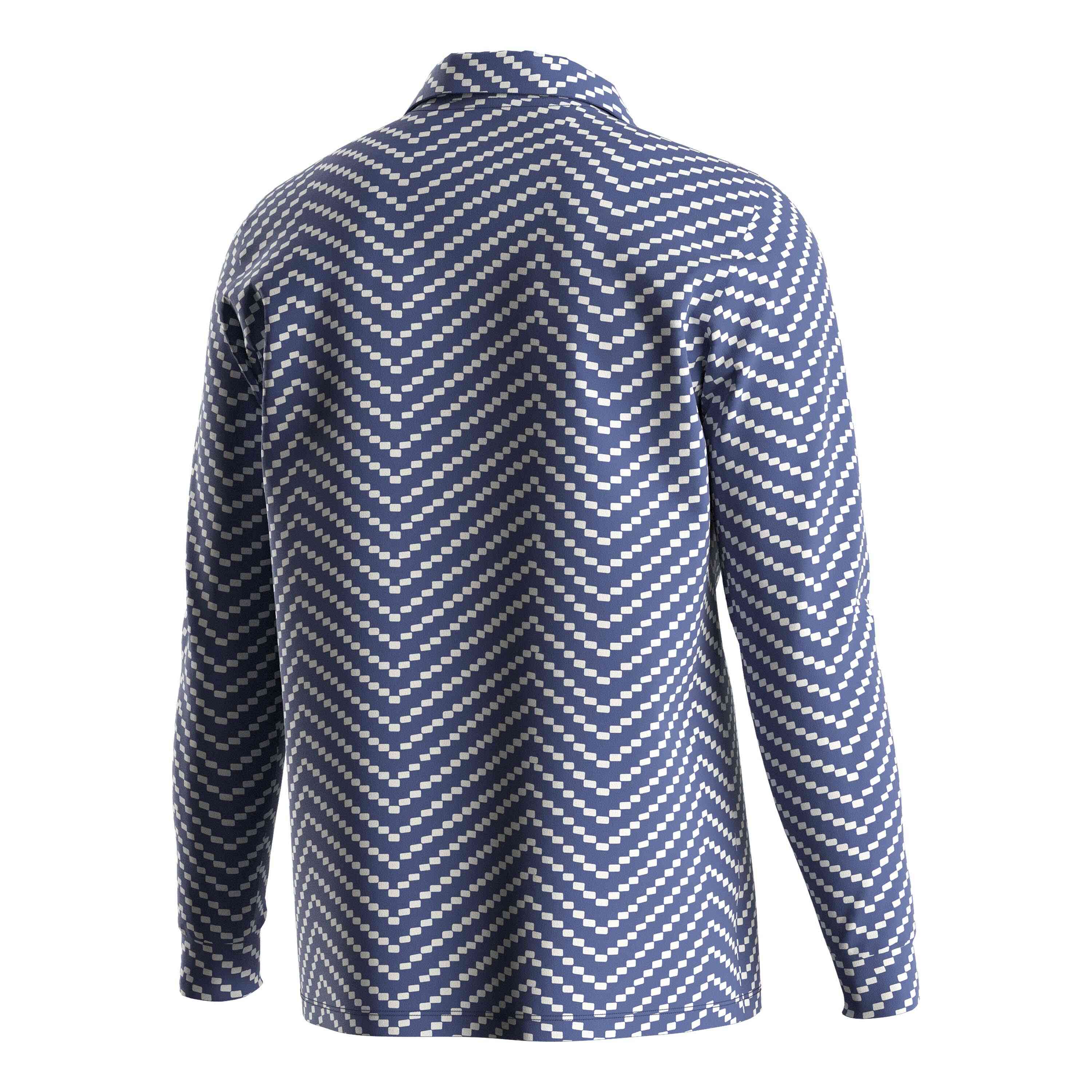
                RISE cool golf shirts template horizontal wavy zipper polo shirt