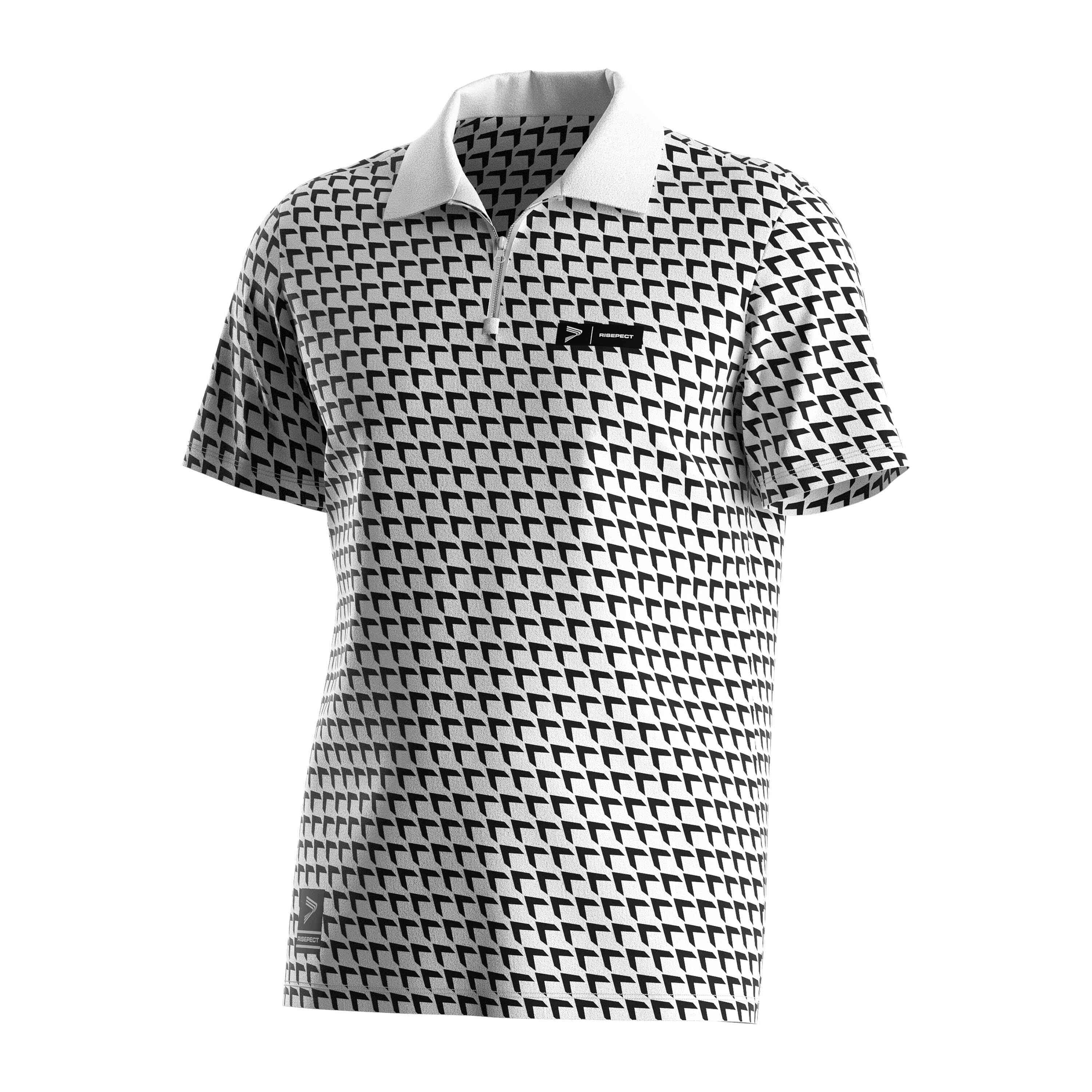 
                RISE personalized golf shirts wholesale classic zipper gray polo shirt