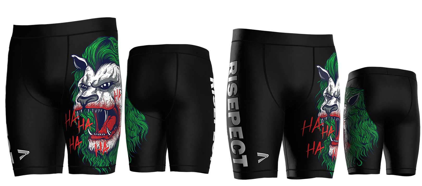 Rise No-Gi Training's Key Advantages-Green lion opened the mouth of hahaha, jiujitsu bjj shorts